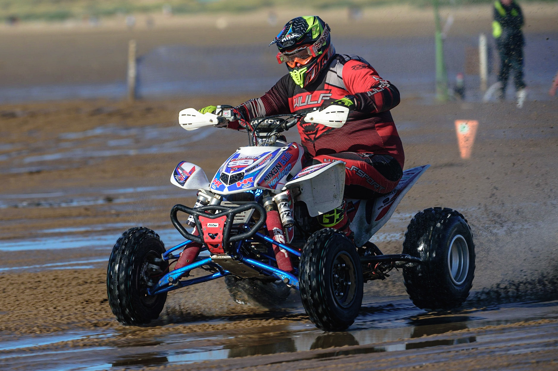 Davey Nixon (99) during the Fylde ACU British Sand Racing Masters Championship on  Sunday 2nd October 2022. (Credit: Ian Charles | MI News)