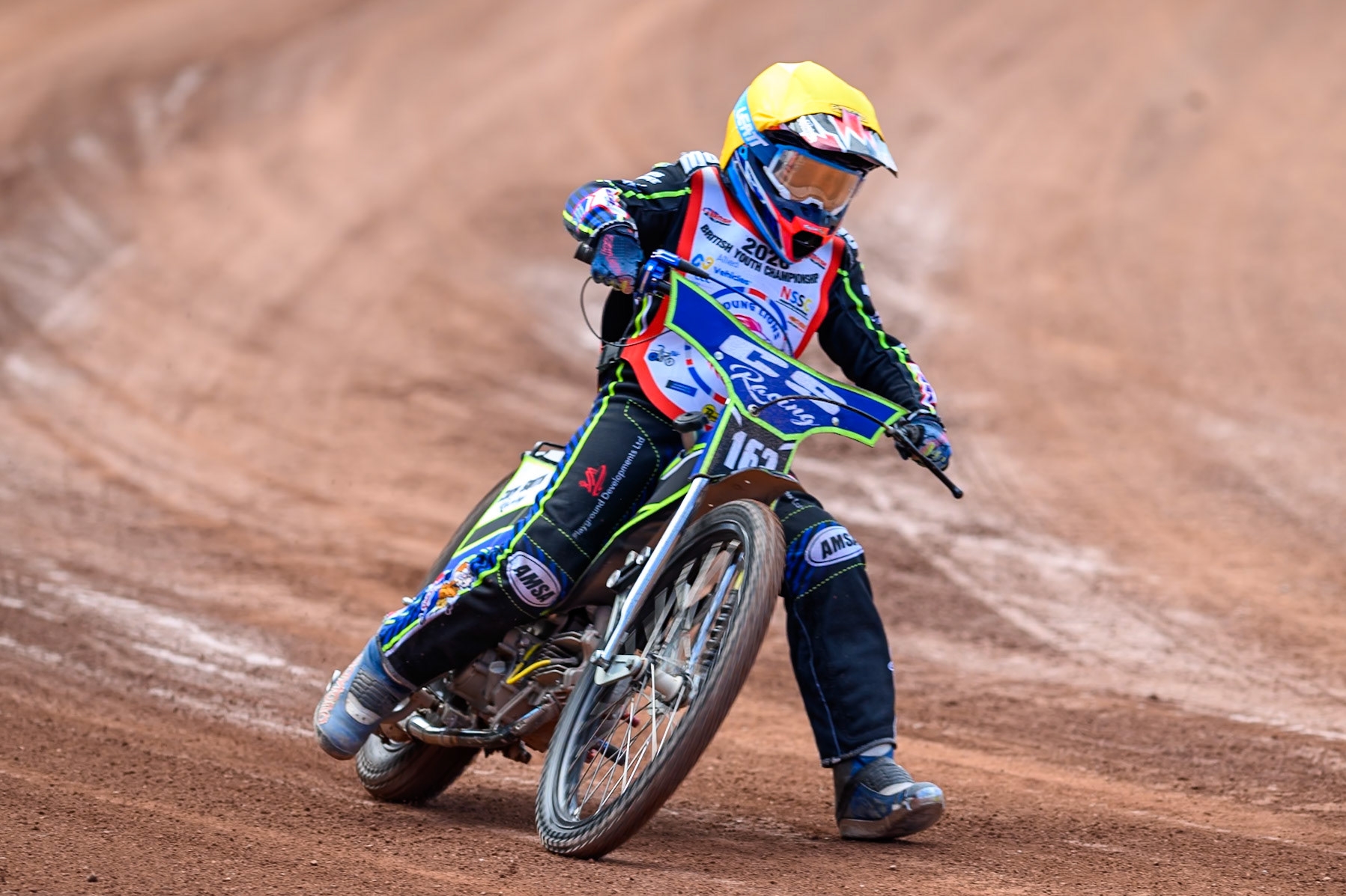 125cc SUPPORT CLASS Cody Smith (162) in action during the British Youth Championship (125cc) at the National Speedway Stadium, Manchester on Sunday 19th July 2026. (Photo: Ian Charles | MI News)