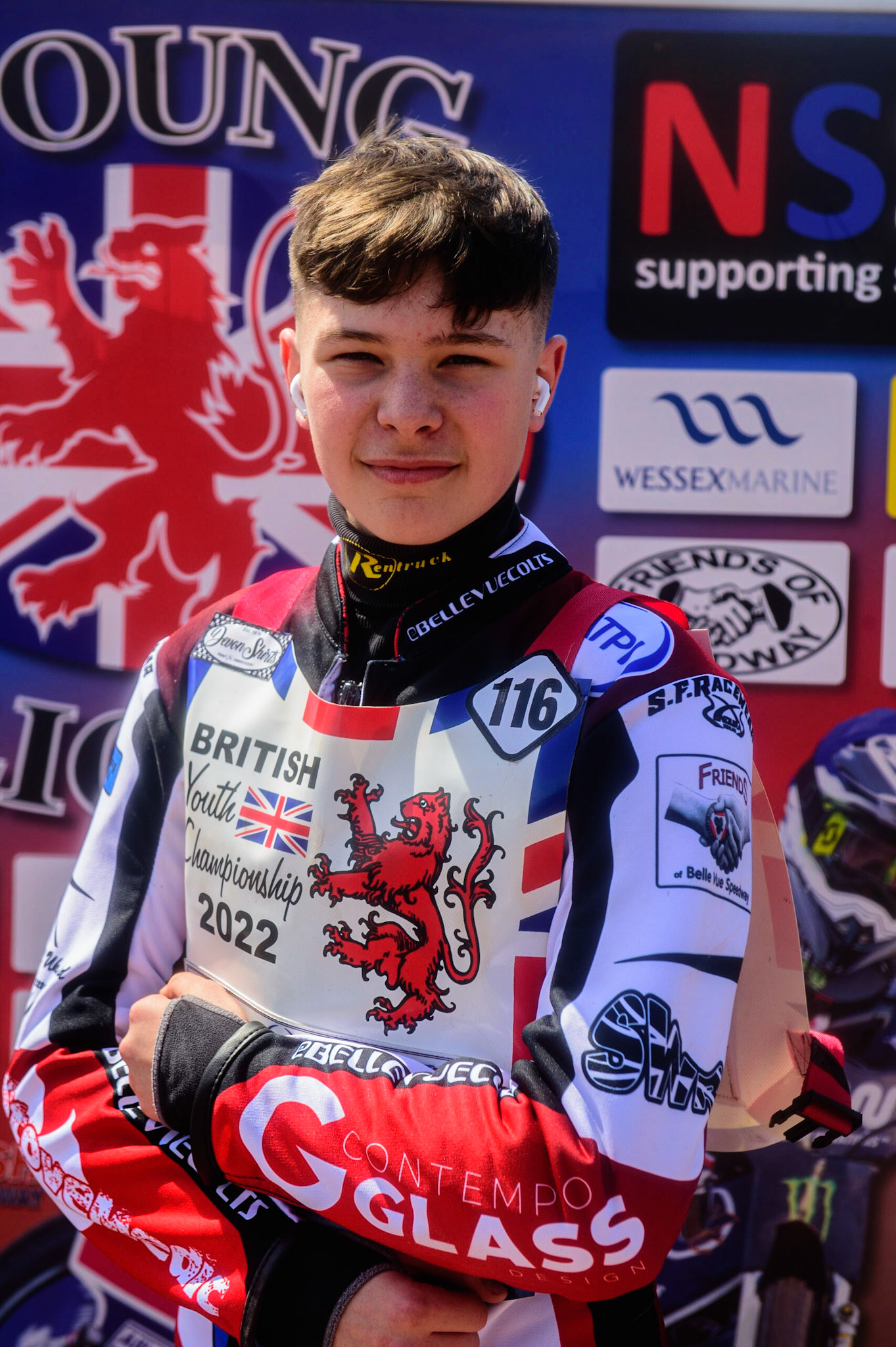 MANCHESTER, UK. JUN 3RD Sam McGurk (116) during the British Youth Speedway Championship (Round 4)  at the National Speedway Stadium, Manchester on Friday 3rd June 2022. (Credit: Ian Charles | MI News)