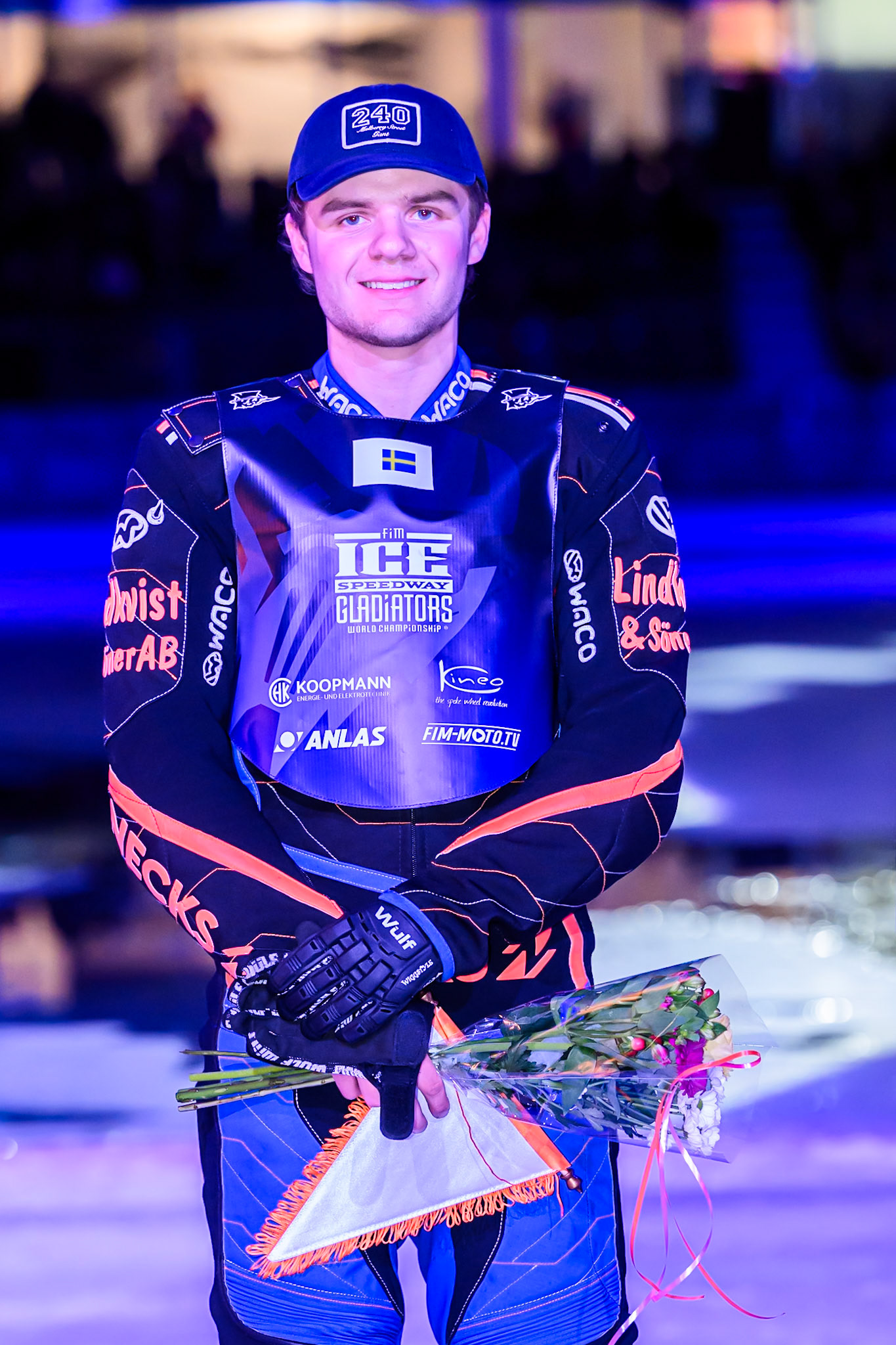 Melwyn Bjorklin (17) of Sweden during the FIM Ice Speedway Gladiators World Championship Final 3 at Ice Rink Thialf, Heerenveen on Saturday 11th April 2026. (Photo: Ian Charles | MI News)
