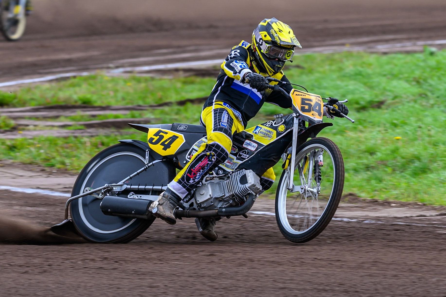 Mika Meijer (54) of The Netherlands practices during the FIM Long Track World Championship Final 4, at the Speed Centre Roden, Netherlands on Sunday 21st September 2025. (Photo: Ian Charles | MI News)