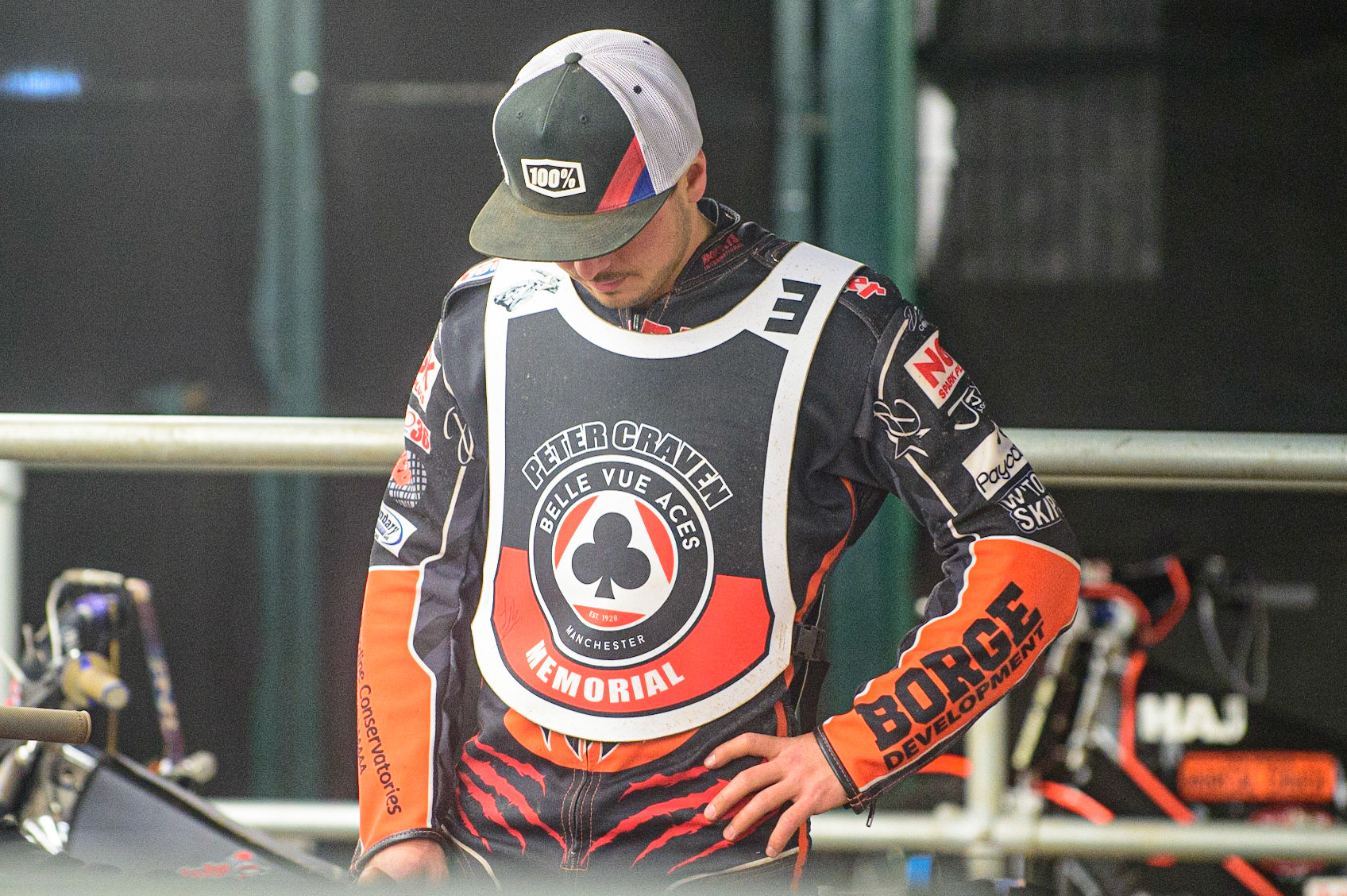 MANCHESTER, UK. OCT 23RD  Luke Becker  during the Peter Craven Memorial Trophy event at the National Speedway Stadium, Manchester on Saturday 23rd October 2021. (Credit: Ian Charles | MI News)