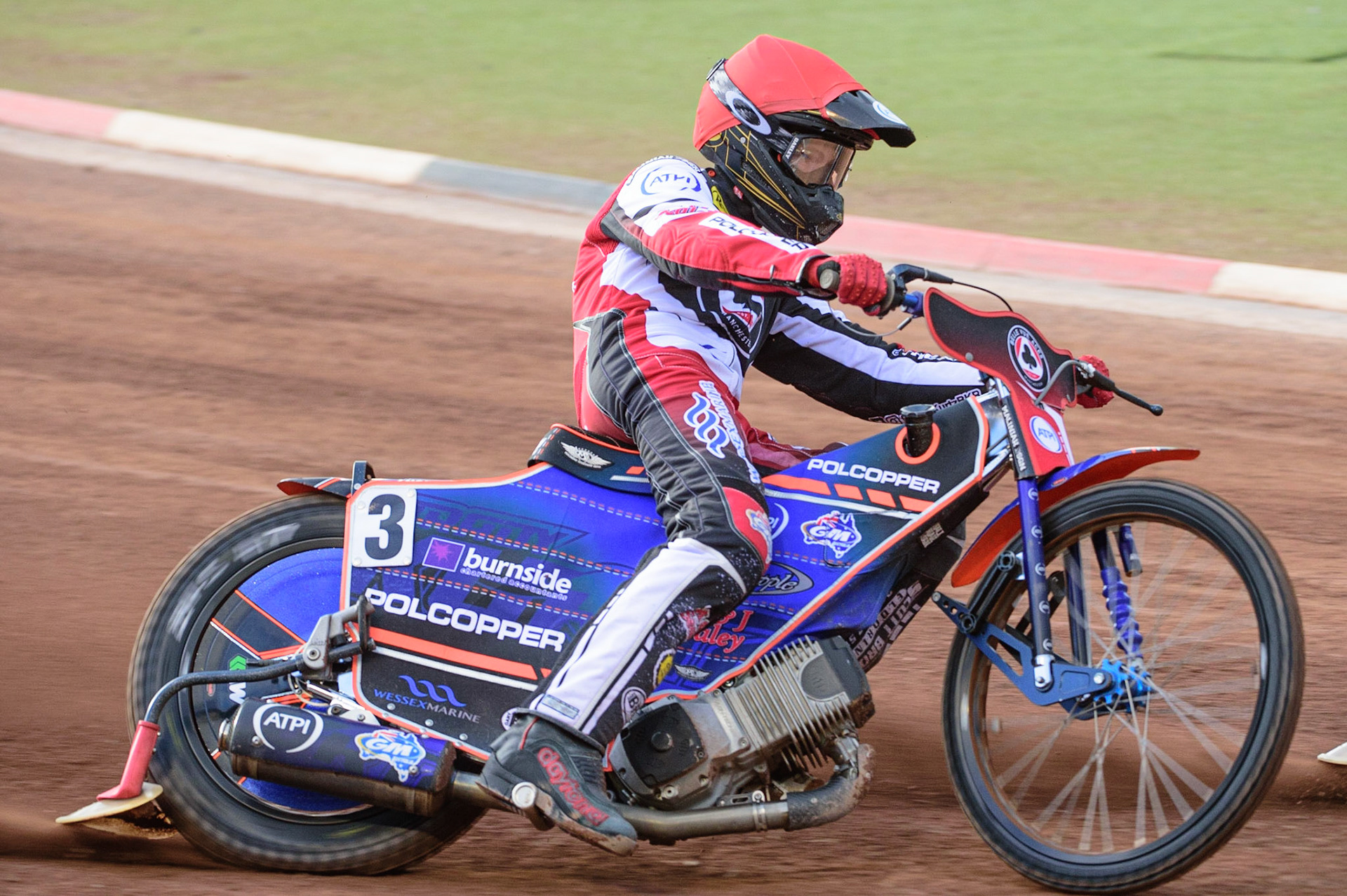 MANCHESTER, UK. JUL 5TH  Brady Kurtz  in action  for Belle Vue ATPI Aces   during the SGB Premiership match between Belle Vue Aces and Sheffield Tigers at the National Speedway Stadium, Manchester on Tuesday 5th July 2022. (Credit: Ian Charles | MI News)