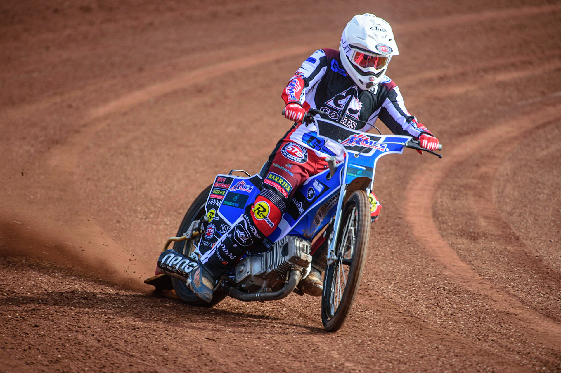 MANCHESTER, UK. MAR 14TH Archie Freeman in action  during the Belle Vue Speedway Media Day at the National Speedway Stadium, Manchester on Monday 14th March 2022. (Credit: Ian Charles | MI News)