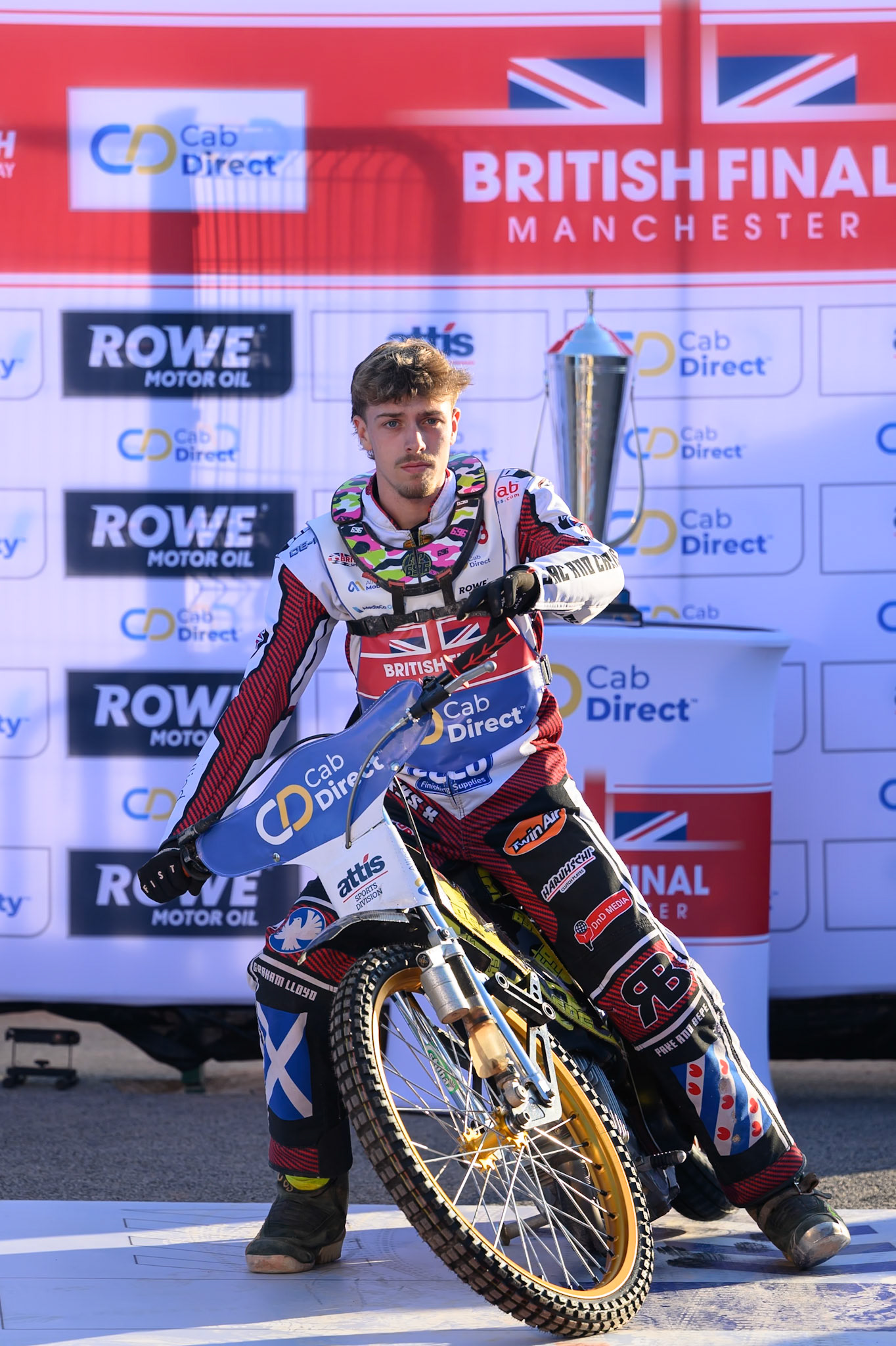 Ace Pijper (3) during the Cab Direct British Speedway Championship Final at the National Speedway Stadium, Manchester on Saturday 15th August 2026. (Photo: Ian Charles | MI News)