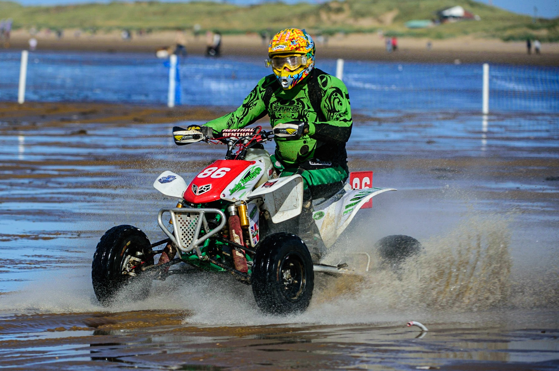 Andy Watson (86) during the Fylde ACU British Sand Racing Masters Championship on  Sunday 2nd October 2022. (Credit: Ian Charles | MI News)
