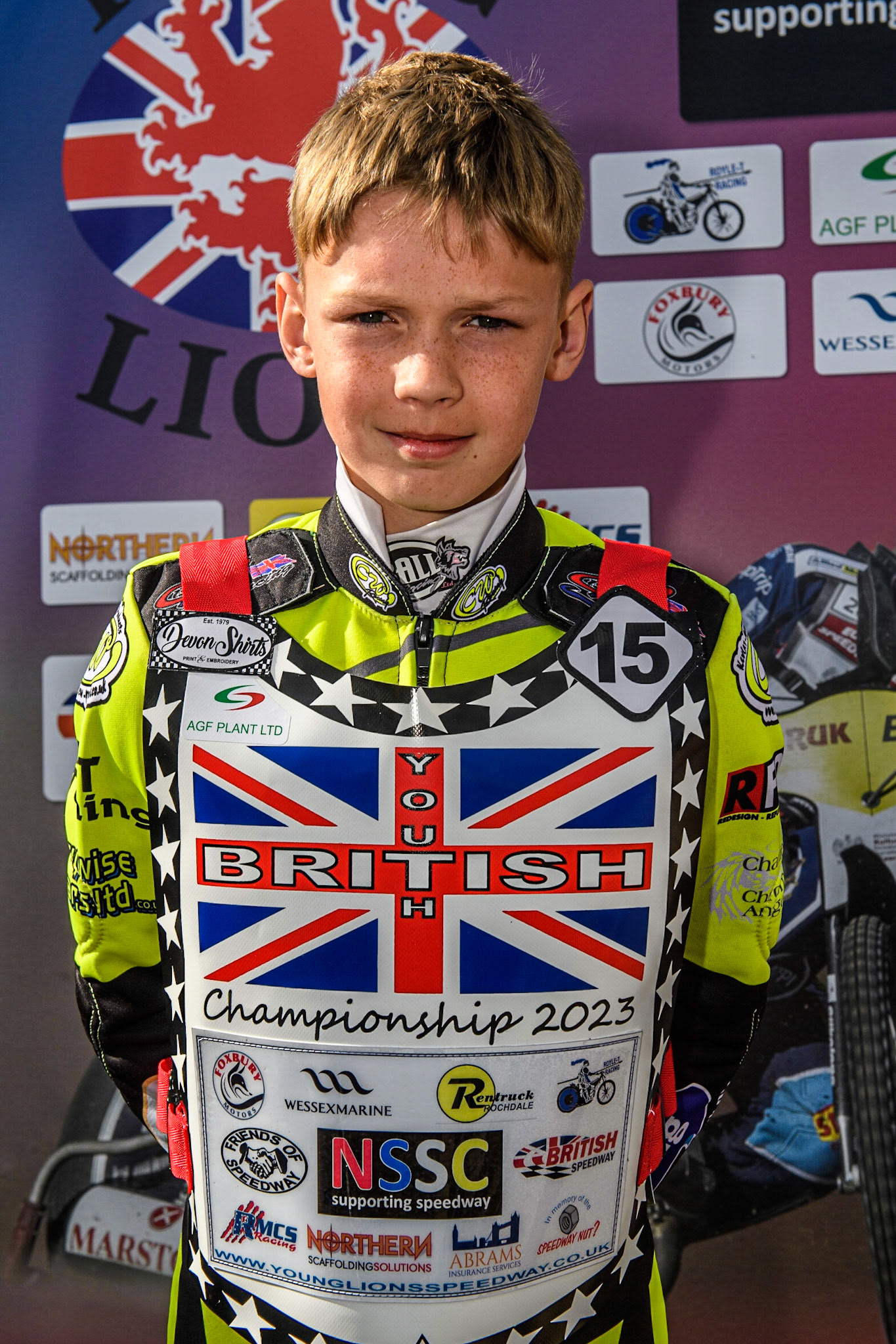 Oliver Bovington during the British Youth Championships at the National Speedway Stadium, Manchester on Friday 12th May 2023. (Photo: Ian Charles | MI News)
