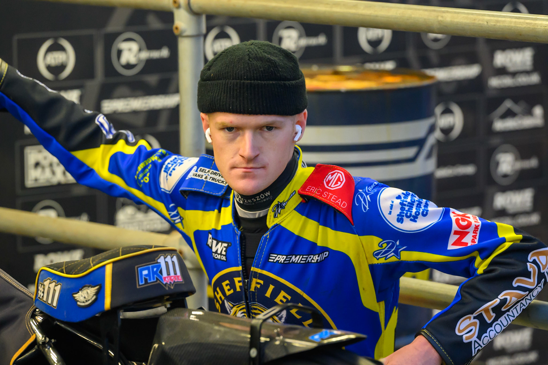 Anders Rowe of Sheffield Tigers during the Rowe Motor Oil Premiership match between Belle Vue Aces and Sheffield Tigers at the National Speedway Stadium, Manchester on Monday 14th September 2026. (Photo: Ian Charles | MI News)