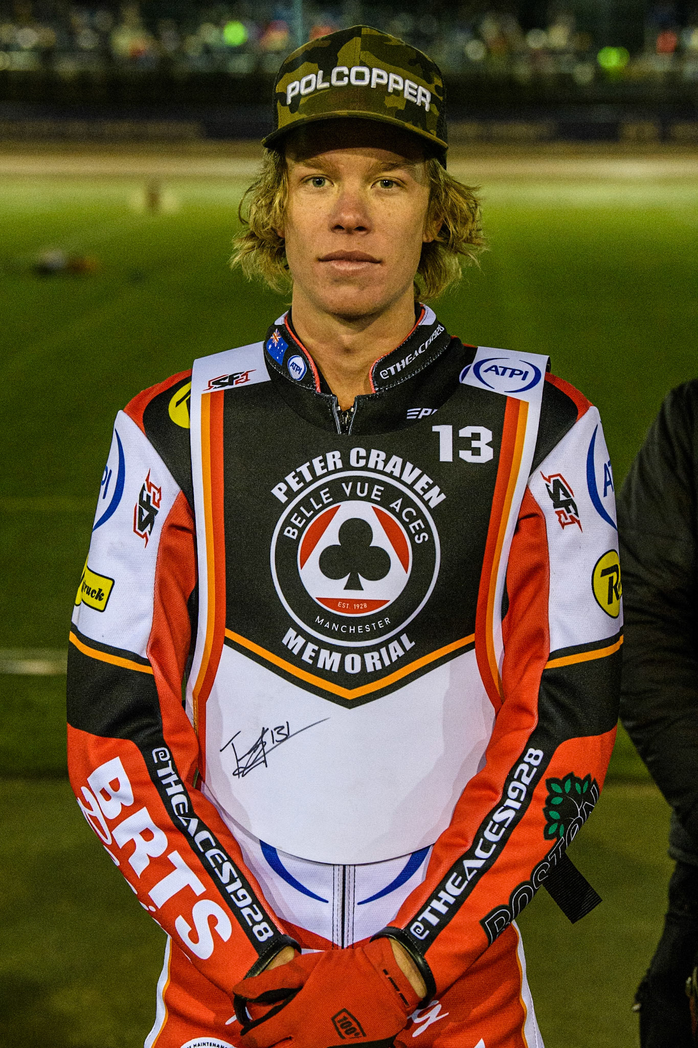 Tate Zischke during the Peter Craven Memorial Trophy at the National Speedway Stadium, Manchester on Monday 17th March 2025. (Photo: Ian Charles | MI News)