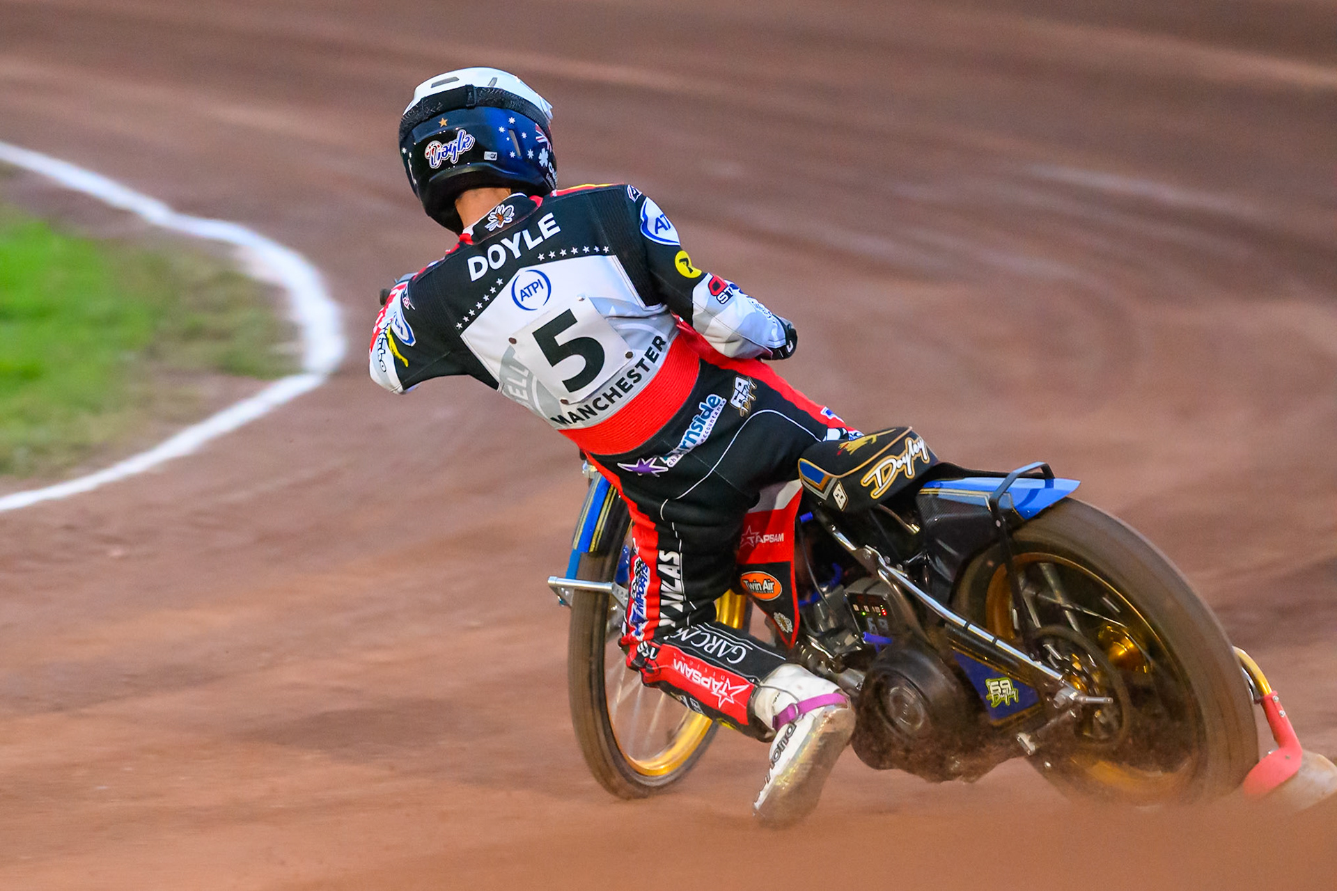 Jason Doyle of Belle Vue Aces  in action during the Rowe Motor Oil Premiership match between Leicester Lions and Belle Vue Aces at the Hydroscan Arena, Leicester on Monday 7th September 2026. (Photo: Ian Charles | MI News)