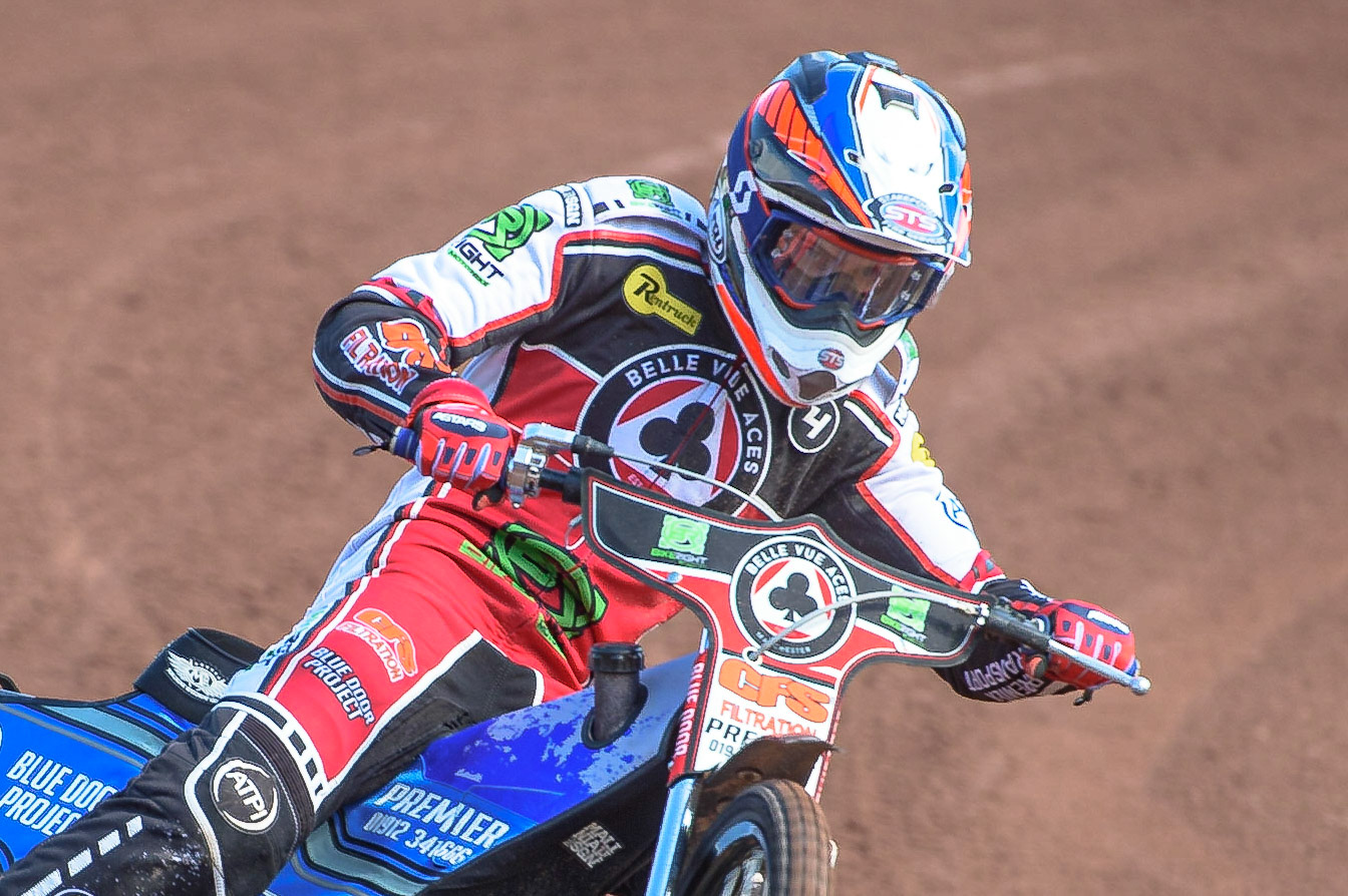 Photo: Ian CharlesSteve Worrall In ActionDiscovery Networks Eurosport Speedway Season Launch, National Speedway Stadium, Manchester Wednesday  12  May  2021