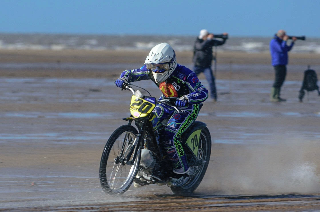 Aaron Butcher (20) during the Fylde ACU British Sand Racing Masters Championship on  Sunday 2nd October 2022. (Credit: Ian Charles | MI News)
