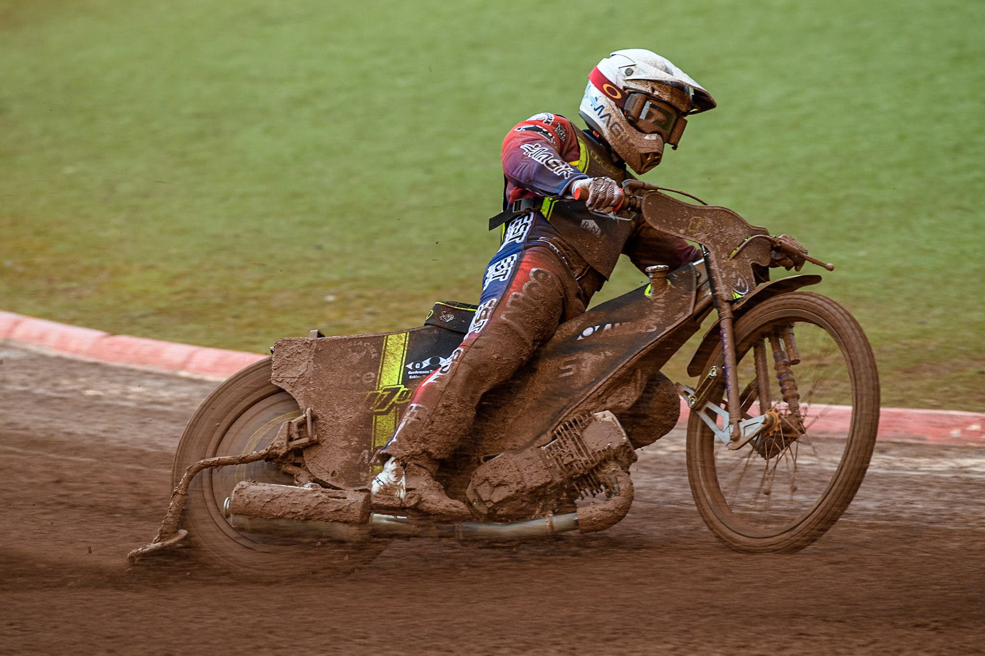 Ipswich Witches' Emil Sayfutdinov in action during the Rowe Motor Oil Premiership match between Belle Vue Aces and Ipswich Witches at the National Speedway Stadium, Manchester on Monday 22nd April 2024. (Photo: Ian Charles | MI News)
