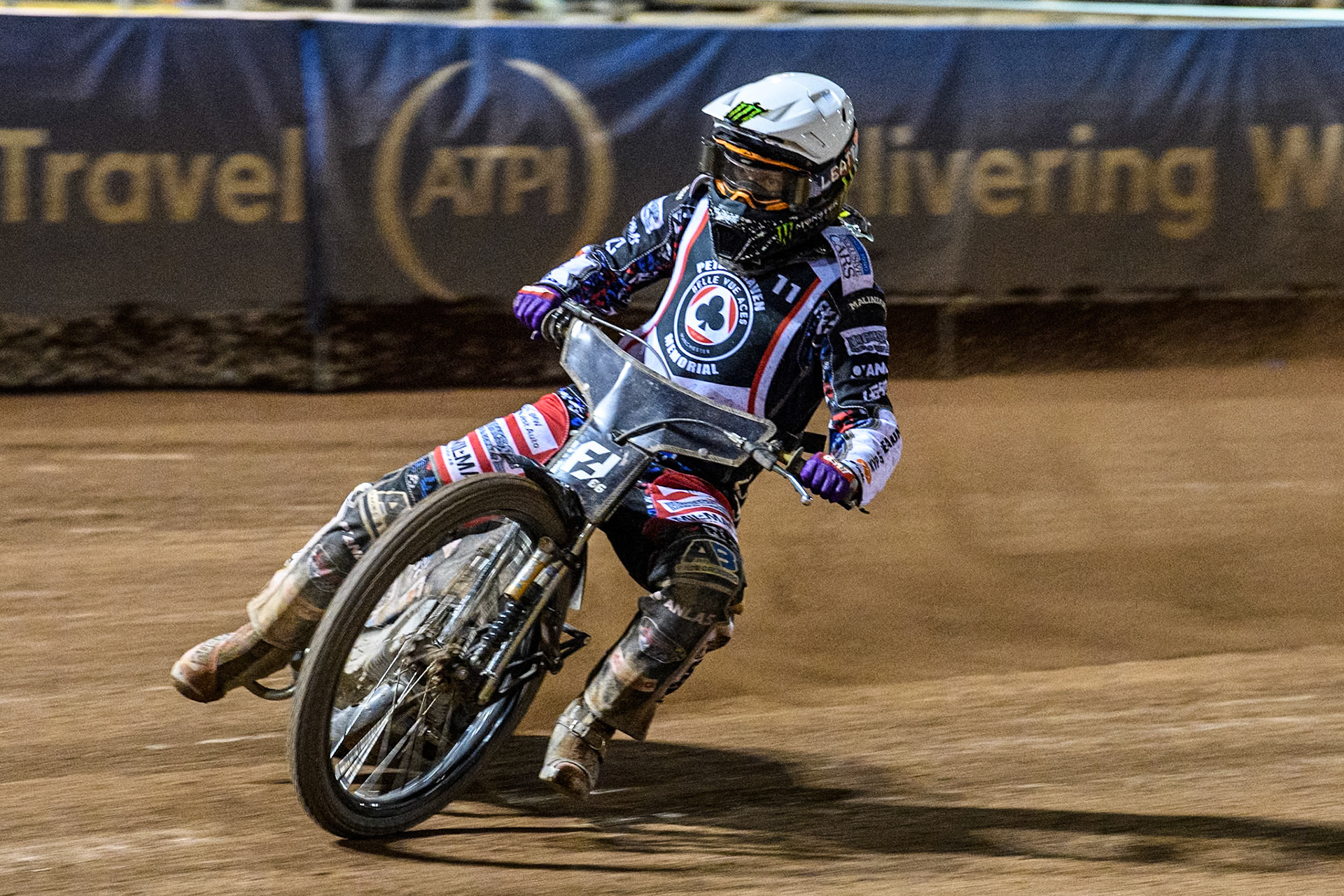 Sweden’s Fredrik Lindgren in action during the Peter Craven Memorial Trophy meeting at the National Speedway Stadium, Manchester on Monday 18th March 2024. (Photo: Ian Charles | MI News)