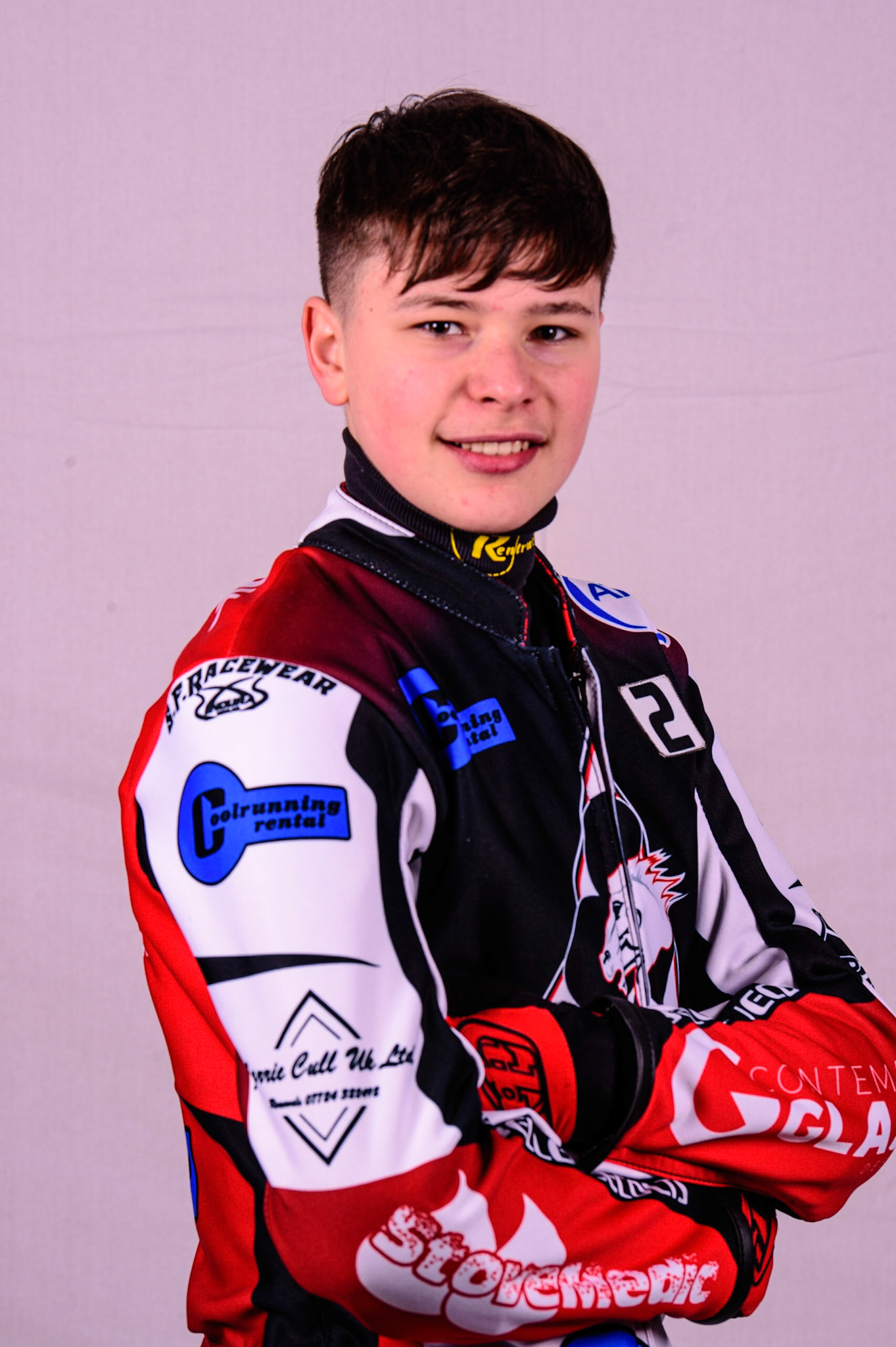 MANCHESTER, UK. MAR 14TH Sam McGurk - Belle Vue 'Cool Running' Colts during the Belle Vue Speedway Media Day at the National Speedway Stadium, Manchester on Monday 14th March 2022. (Credit: Ian Charles | MI News)