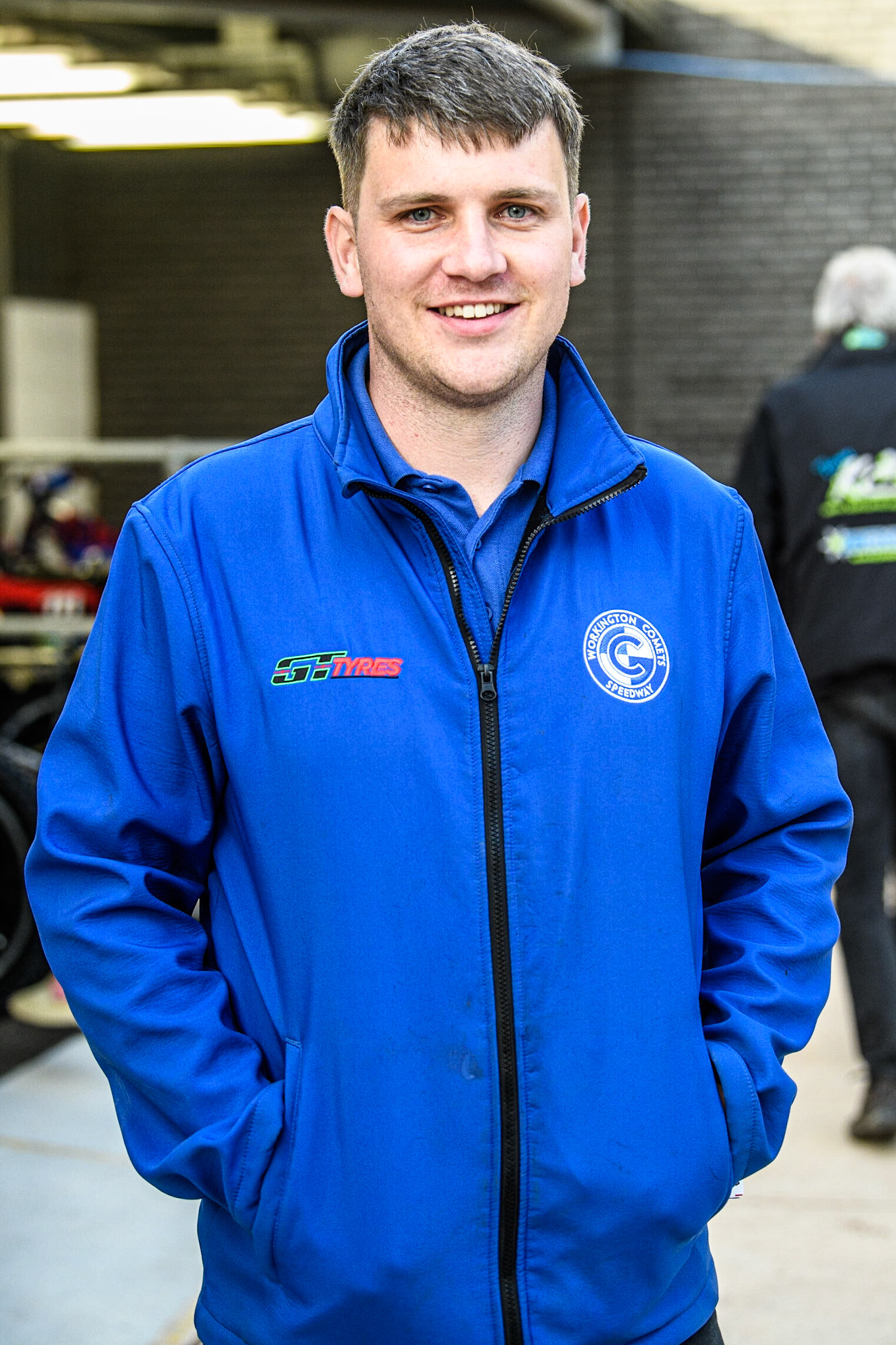 Workington GT Tyres Comets Team Manager James Denham during the National Development League match between Belle Vue Colts and Workington Comets at the National Speedway Stadium, Manchester on Friday 25th August 2023. (Photo: Ian Charles | MI News)