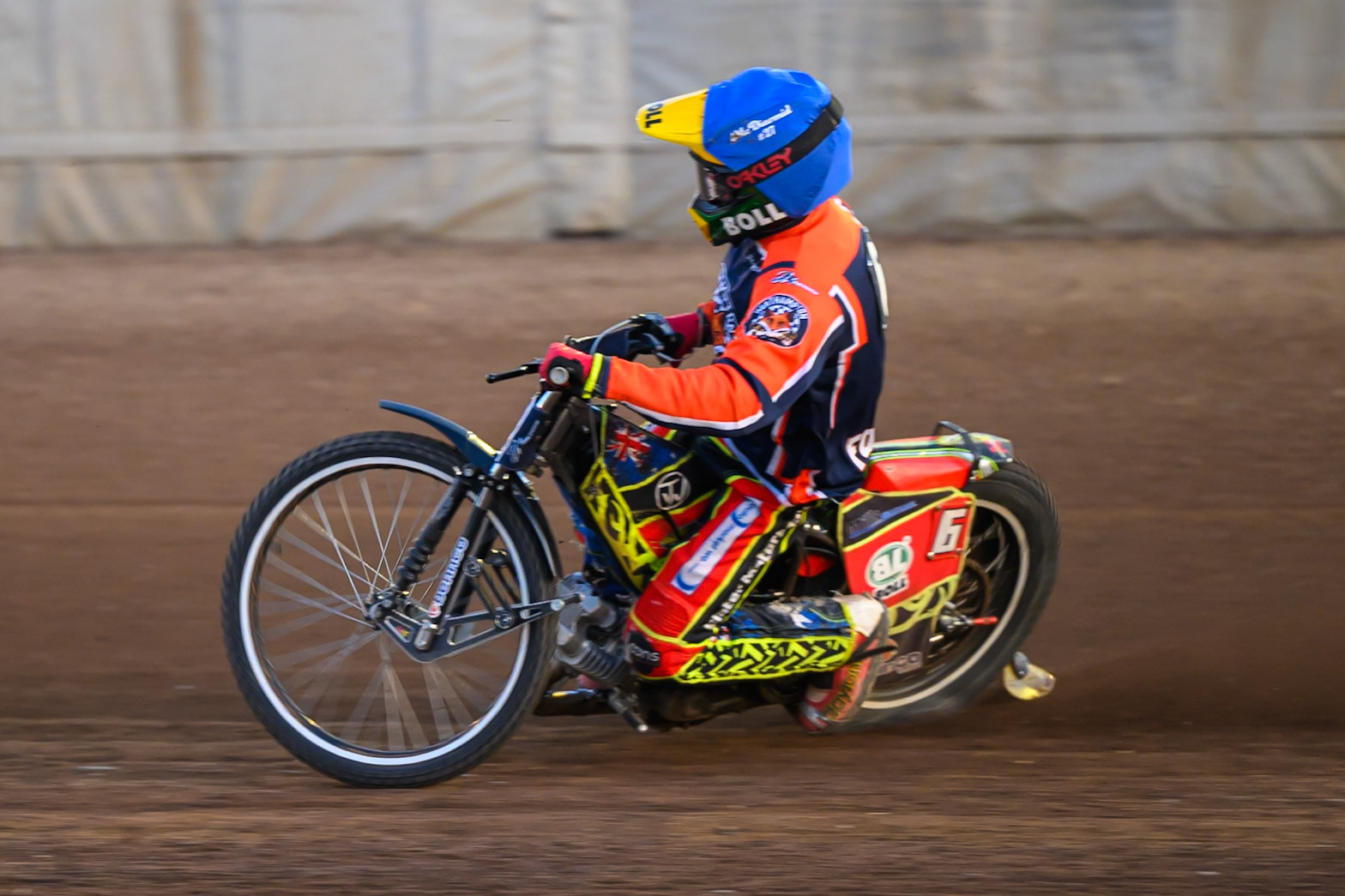 Mitch McDiarmid of Northampton Foxes in action during the Rowe Motor Oil Premiership match between Northampton Foxes and Belle Vue Aces at Northampton International Shaleway, Northampton on Thursday 13th August 2026. (Photo: Ian Charles | MI News)