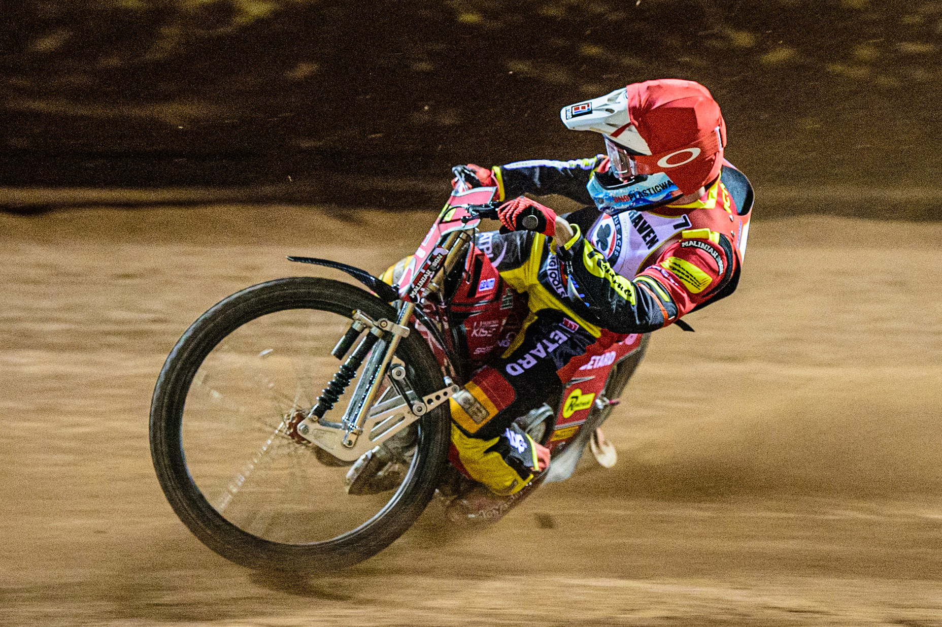 Max Fricke  in action  during the Peter Craven Memorial Trophy  at the National Speedway Stadium, Manchester on Monday 3rd April 2023. (Photo: Ian Charles | MI News)