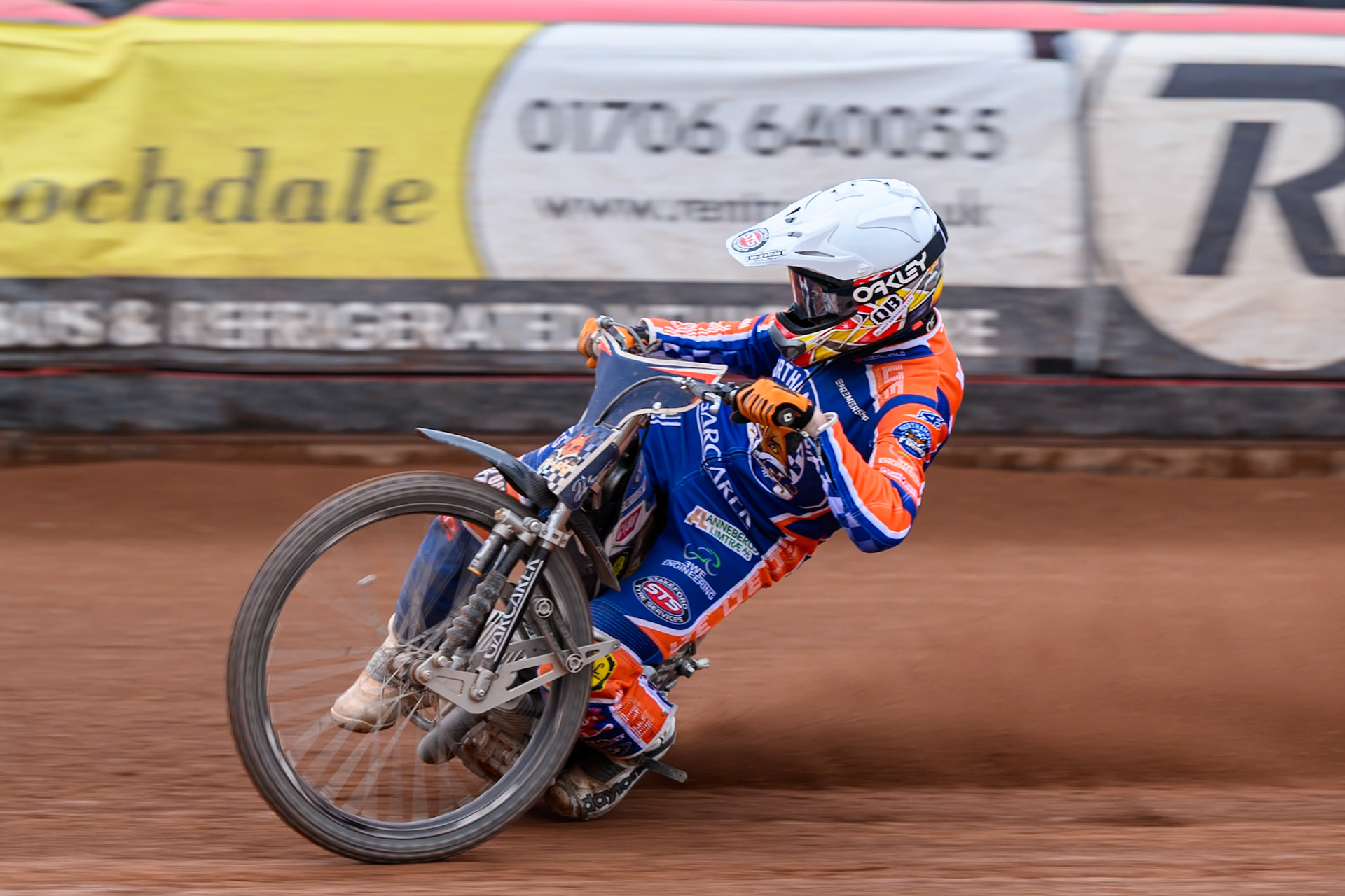 Nicolai Klindt of Northampton Foxes in action during the Rowe Motor Oil Premiership match between Belle Vue Aces and Northampton Foxes at the National Speedway Stadium, Manchester on Monday 4th May 2026. (Photo: Ian Charles | MI News)