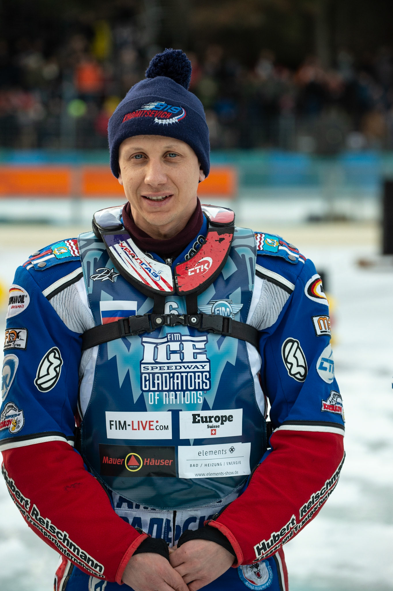 BERLIN GERMANY  - February 29   Dmitri Khomitsevich of Russia during theIce Speedway of Nations (Day 1) at the Horst-Dohm-Eisstadion, Berlin,  on Saturday 29 February 2020. (Credit: Ian Charles | MI News)