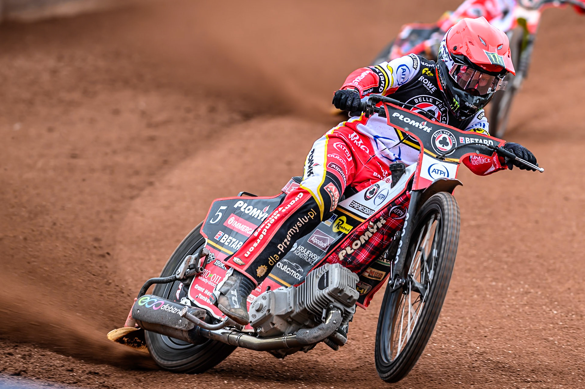 Belle Vue Aces' Dan Bewley in action during the Rowe Motor Oil Premiership match between Belle Vue Aces and Oxford Spires at the National Speedway Stadium, Manchester on Monday 26th May 2025. (Photo: Ian Charles | MI News)