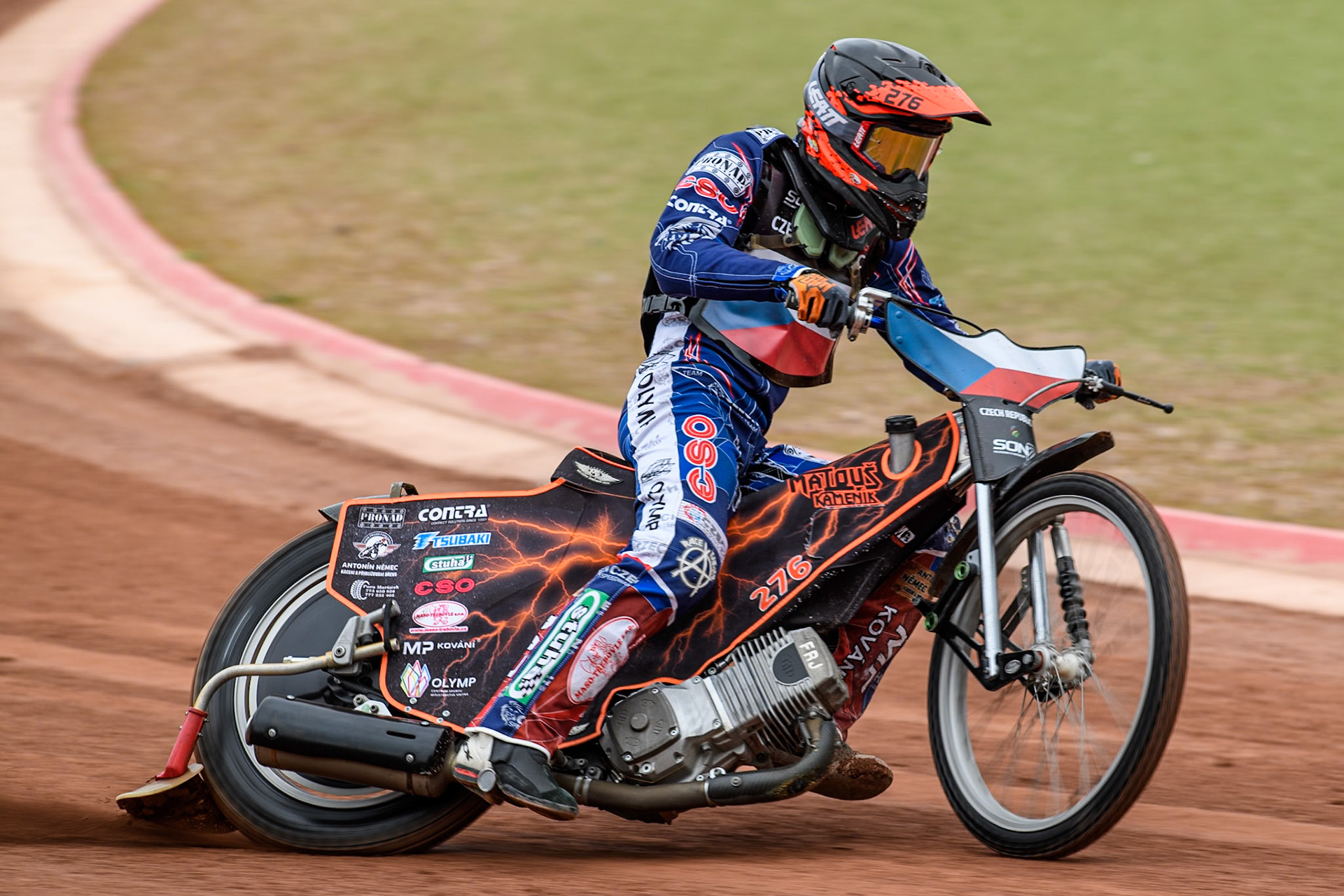 Matous Kamenik of Czech Republic practices during the Monster Energy FIM Speedway of Nations 2 (Under 21) Final at the National Speedway Stadium, Manchester on Friday 12th July 2024. (Photo: Ian Charles | MI News)