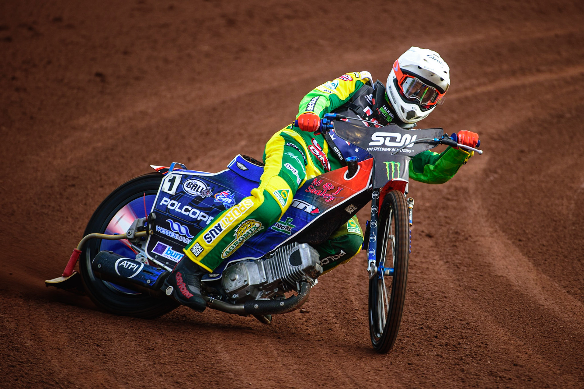MANCHESTER, UK. OCT 16TH Keynan Rew of Australia Practices  during the Monster Energy FIM Speedway of Nations at the National Speedway Stadium, Manchester on Saturday  16th October 2021. (Credit: Ian Charles | MI News)