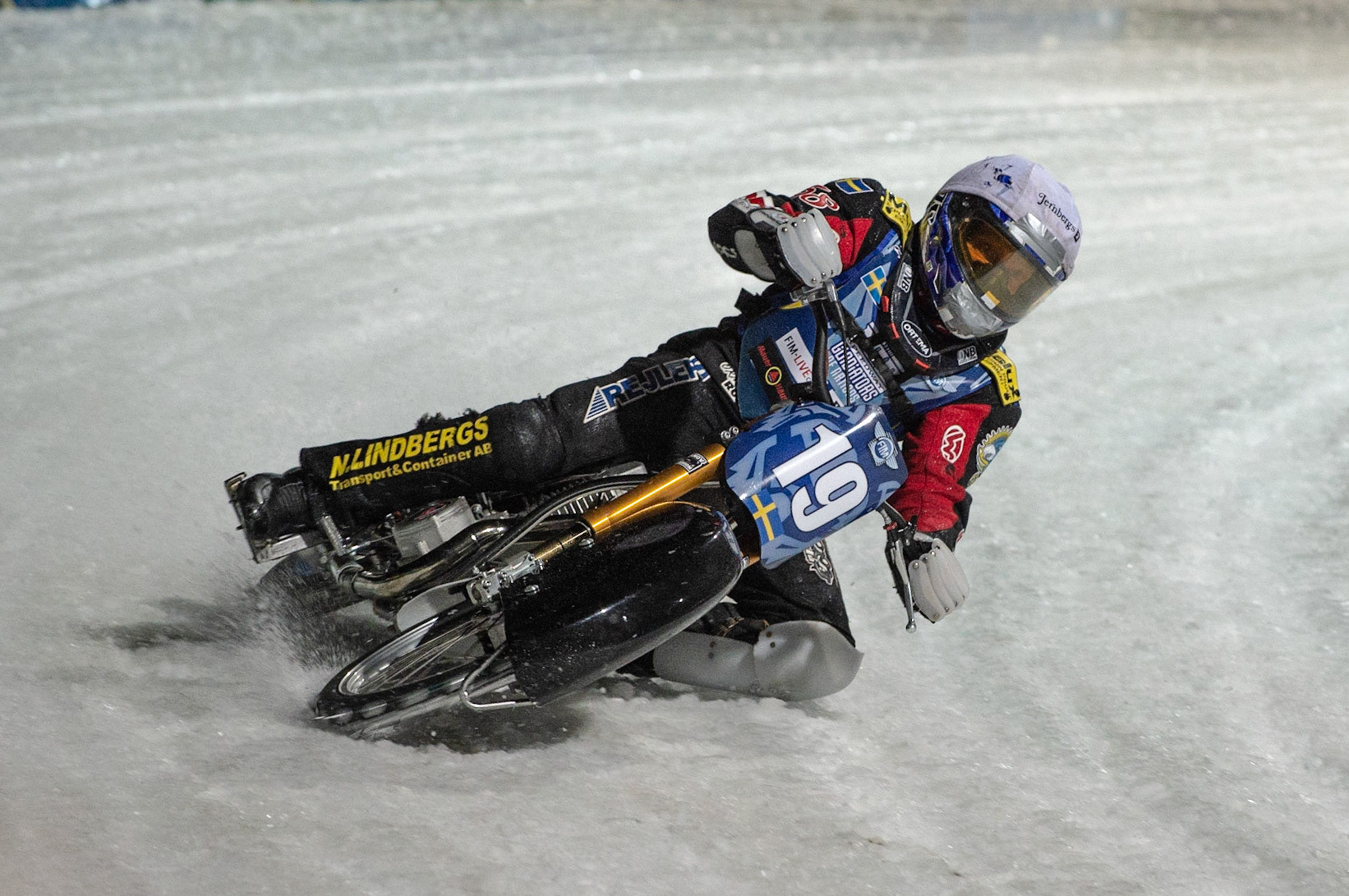 BERLIN GERMANY  - February 29  Stefan Svensson of Sweden in action   during theIce Speedway of Nations (Day 1) at the Horst-Dohm-Eisstadion, Berlin,  on Saturday 29 February 2020. (Credit: Ian Charles | MI News)