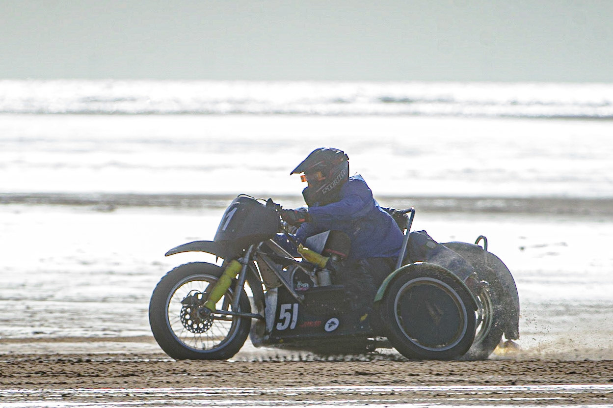Rick McAuley &amp; Alan Hoskin (51) during the Fylde ACU British Sand Racing Masters Championship on  Sunday 2nd October 2022. (Credit: Ian Charles | MI News)