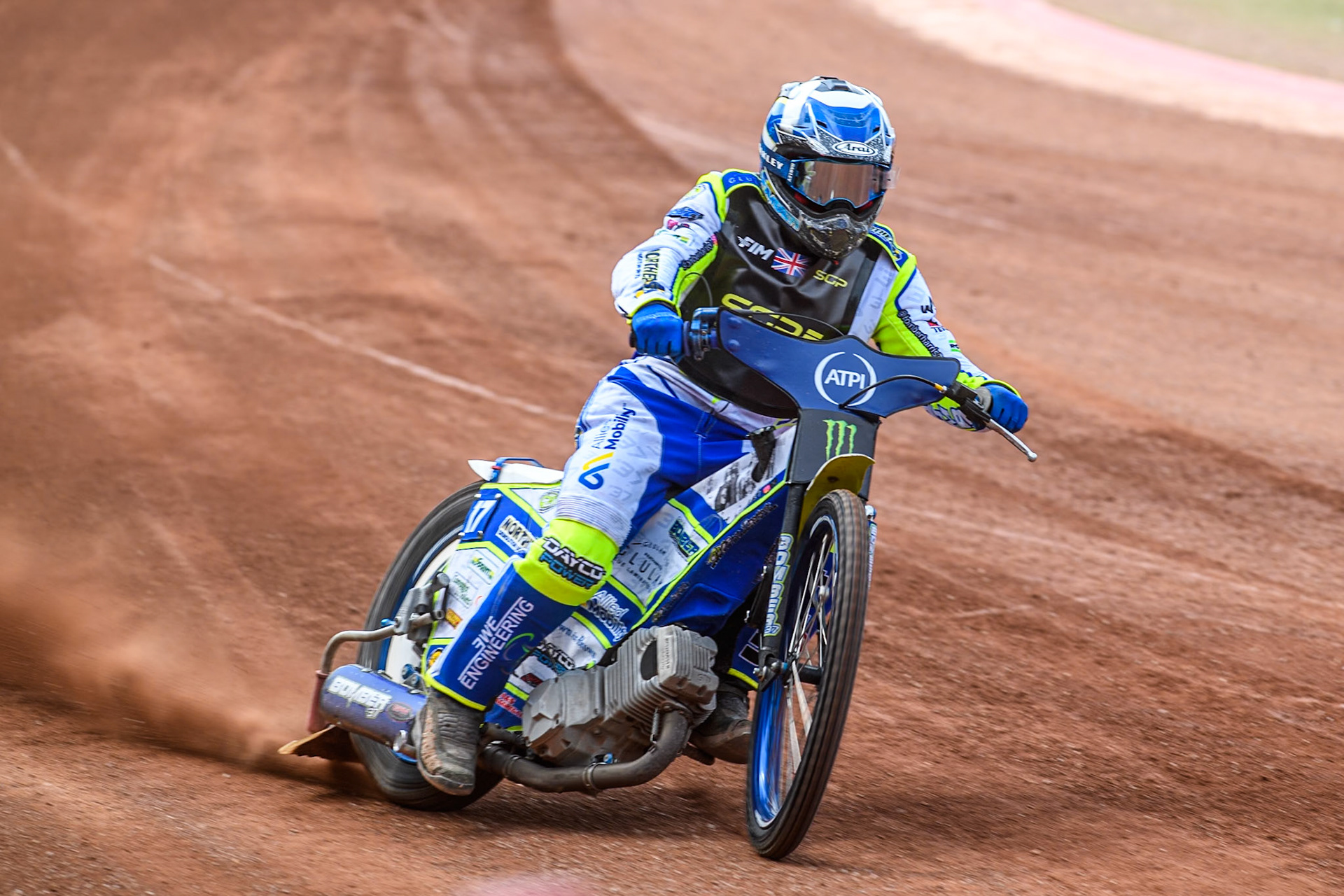 Reserve Chris Harris (17) of Great Britain in practice  during the ATPI FIM Speedway Grand Prix Round 4 at the National Speedway Stadium, Manchester, on Friday 6th June 2025. (Photo: Ian Charles | MI News)