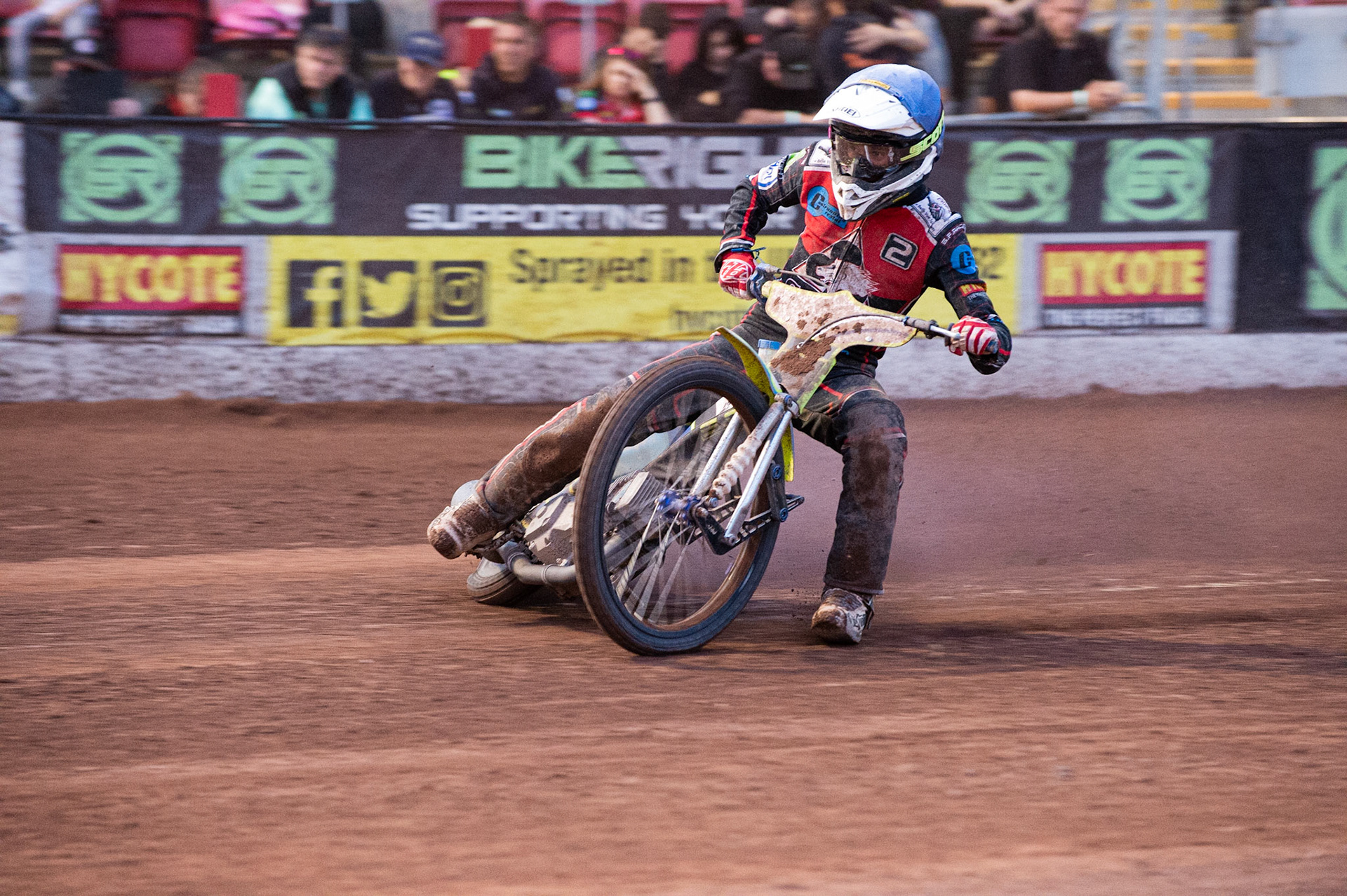 Photo: Ian Charles

Ben Rathbone in action 

Belle Vue Colts v Leicester Cubs, SGB National League, Belle Vue National Speedway Stadium, Manchester, Thursday 8  August  2019