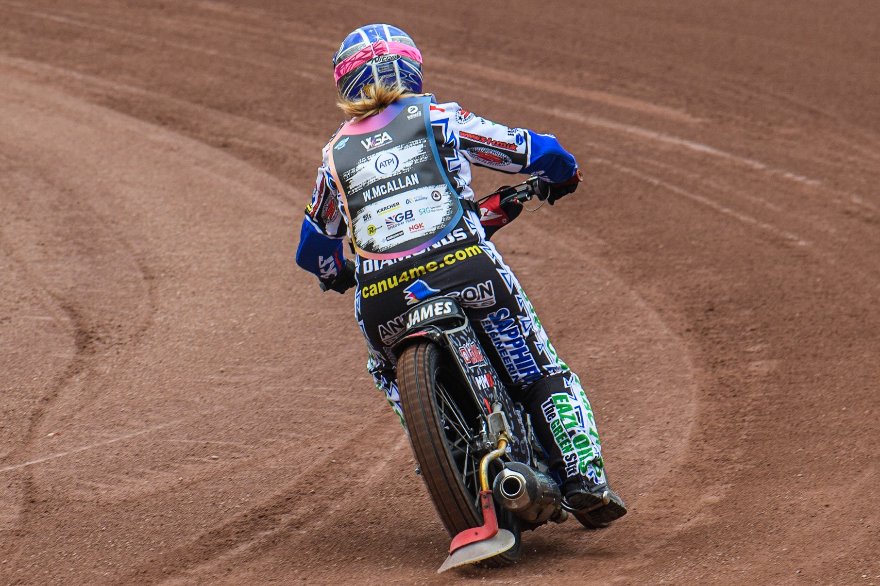 Wendy McAllan on track during the FIM Women's  Speedway Academy at the National Speedway Stadium, Manchester on Friday 4th August 2023. (Photo: Ian Charles | MI News)