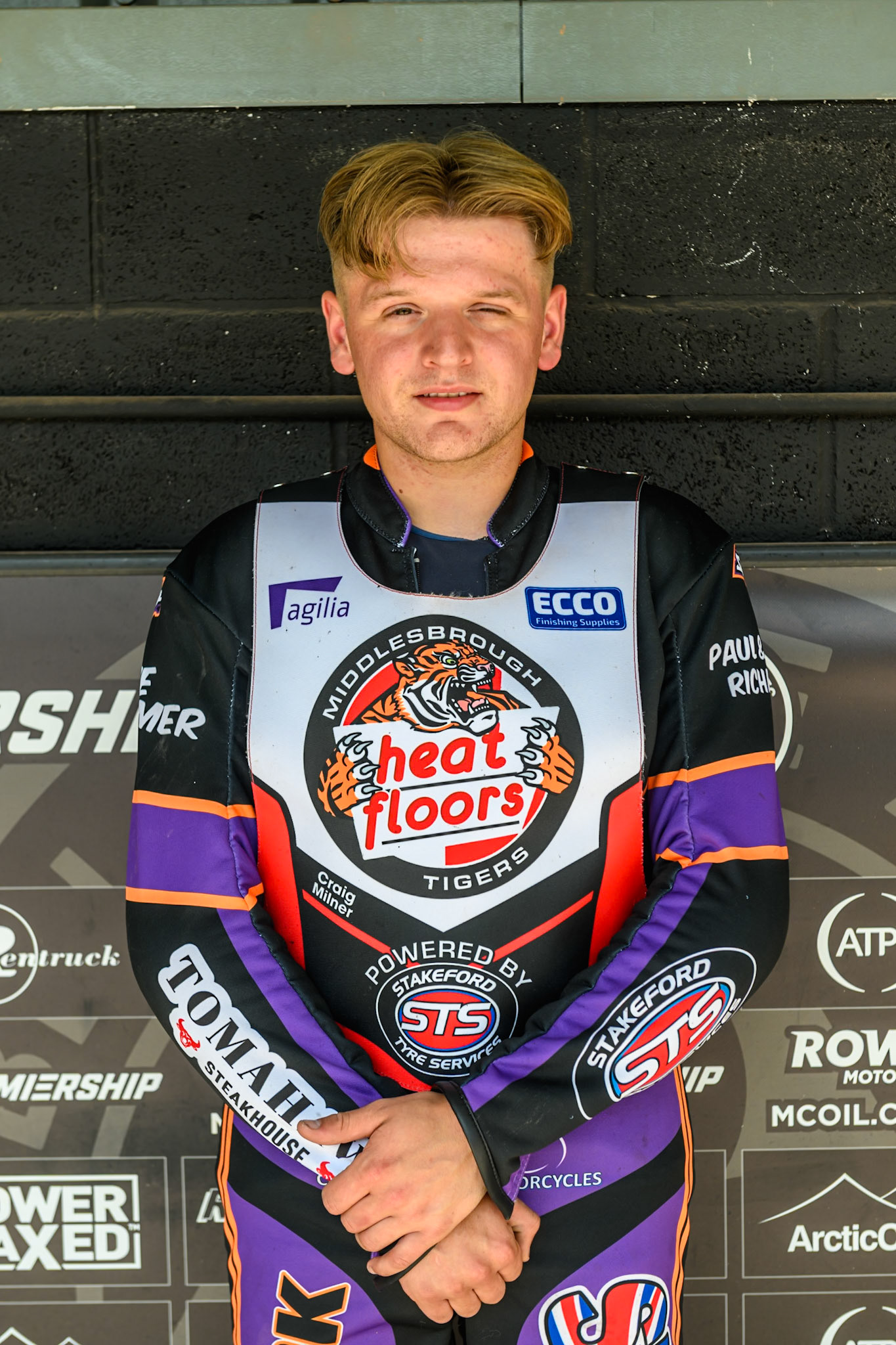 Elliot Kelly of Middlesborough Tigers during the WSRA National Development League match between Belle Vue Colts and Middlesbrough Tigers at the National Speedway Stadium, Manchester on Sunday 10th August 2025. (Photo: Mark Fletcher | MI News)