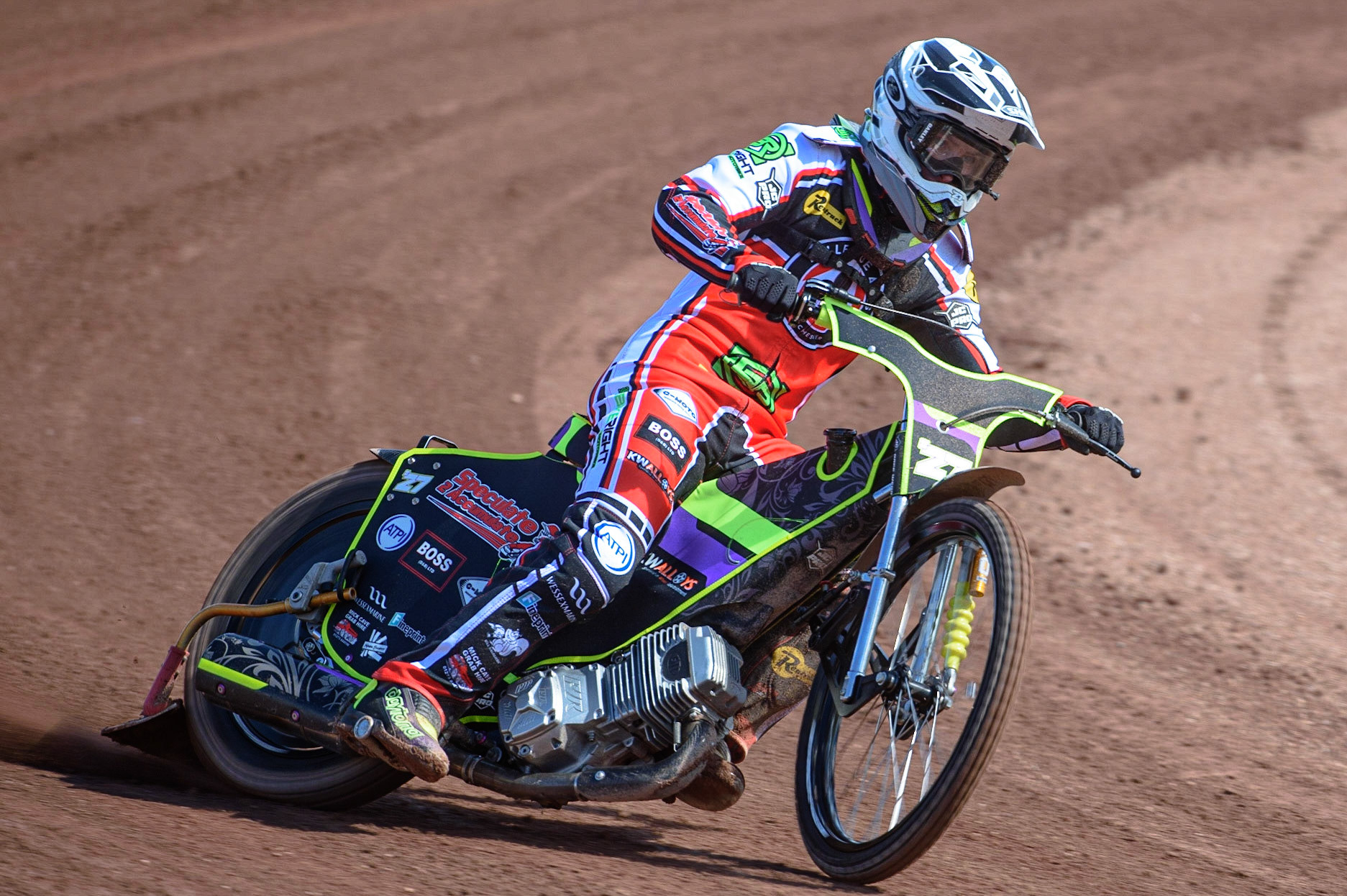 Photo: Ian CharlesTom Brennan In ActionDiscovery Networks Eurosport Speedway Season Launch, National Speedway Stadium, Manchester Wednesday  12  May  2021