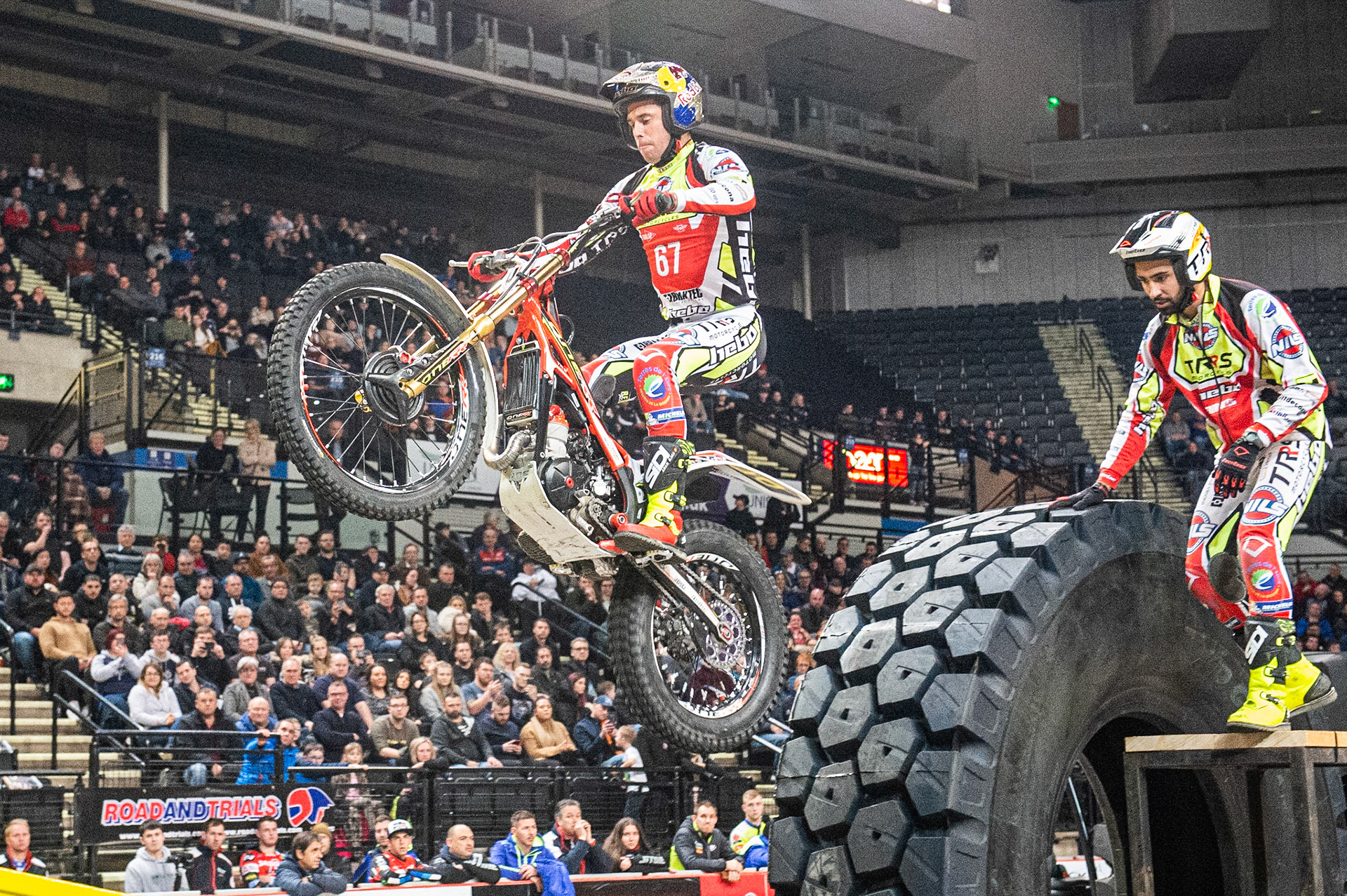 SHEFFIELD, ENGLAND  - DECEMBER 28TH  Tony Bou, Spain (Montessa)   during the 25th Anniversary Sheffield Indoor Trial at the FlyDSA Arena, Sheffield on Saturday 28th December 2019. (Credit: Ian Charles | MI News)