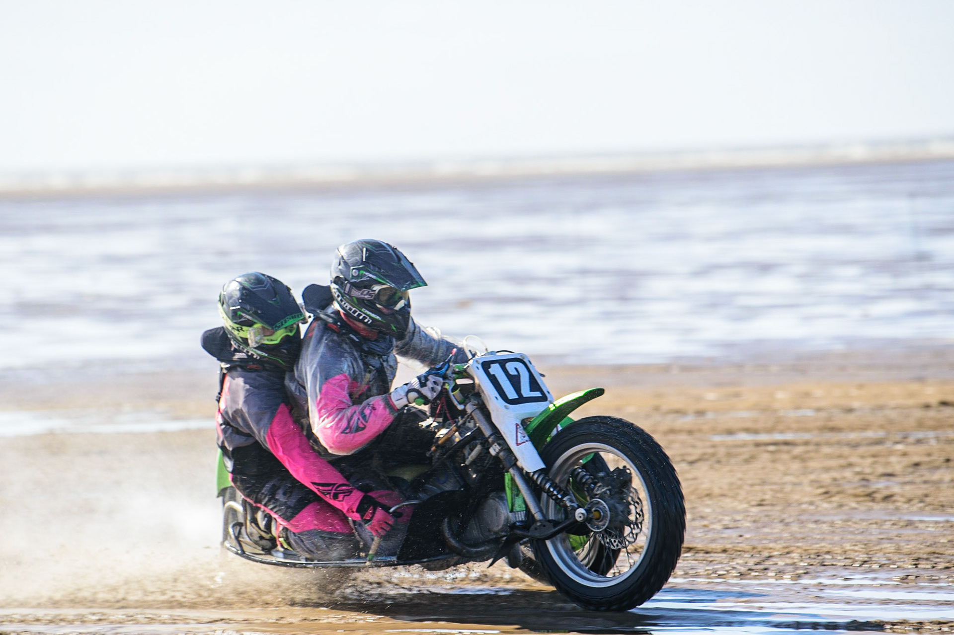 Neal Owen &amp; Jason Farwell (12) during the Fylde ACU British Sand Racing Masters Championship on  Sunday 2nd October 2022. (Credit: Ian Charles | MI News)