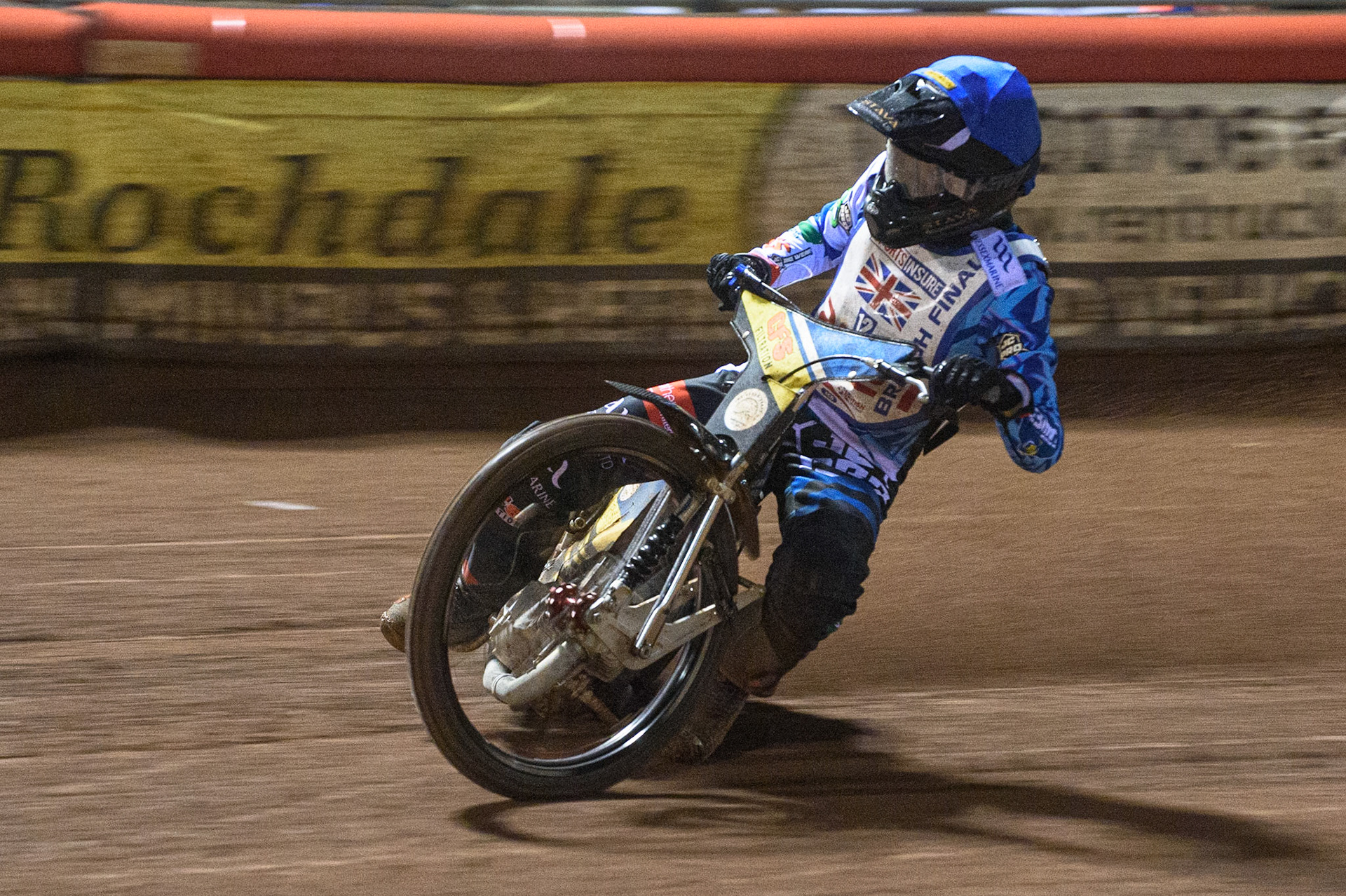 MANCHESTER, UK. AUGUST 16TH   Adam Ellis  in action  during the Sports Insure British Speedway Finals at the National Speedway Stadium, Manchester on Monday 16th August 2021. (Credit: Ian Charles | MI News)