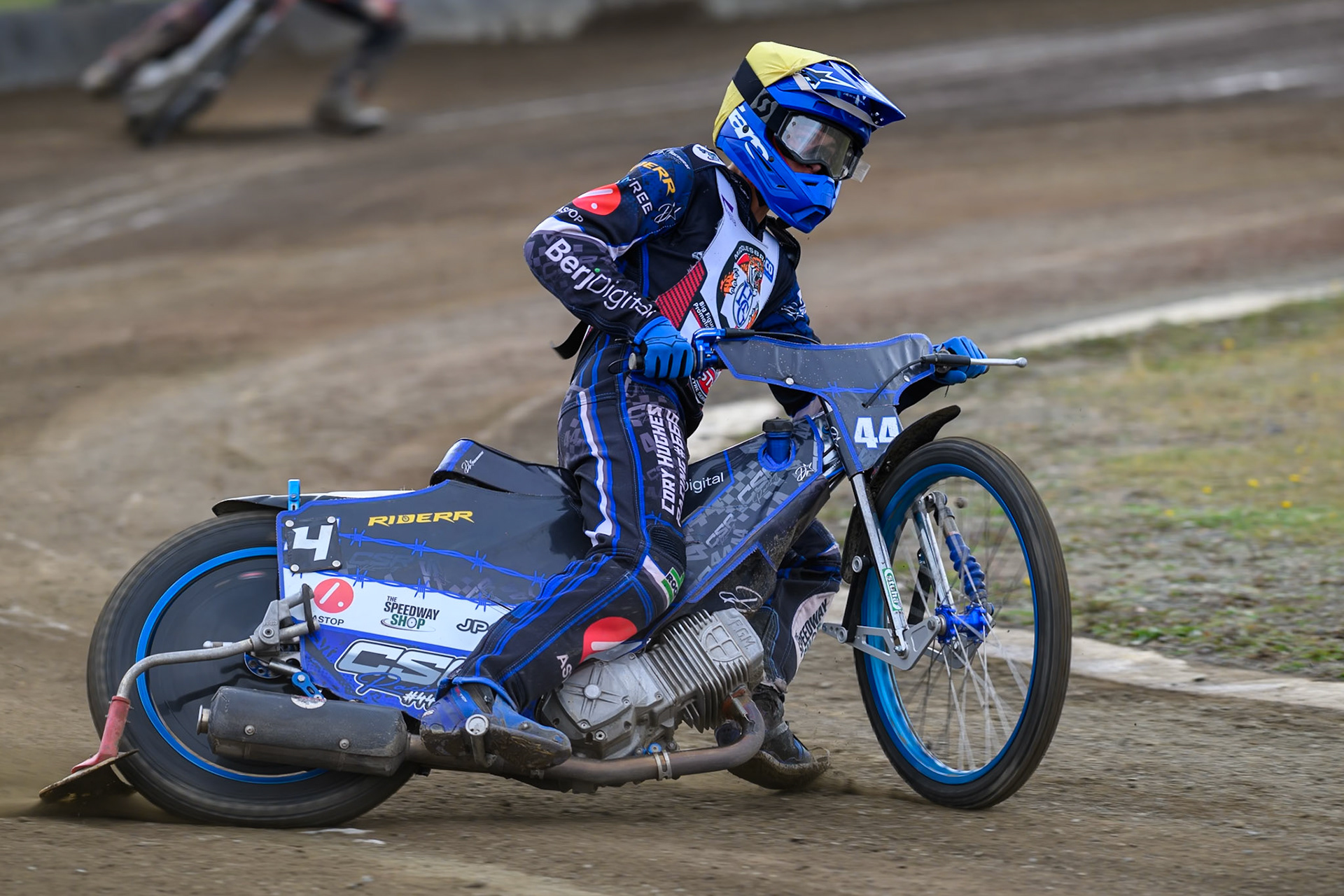 Charlie Southwick of Middlesborough Tigers in action during the WSRA National Development League match  between Buxton Bulls and Middlesborough Tigers at Hi-Edge Speedway, Buxton on Sunday 16th August 2026. (Photo: Ian Charles | MI News)