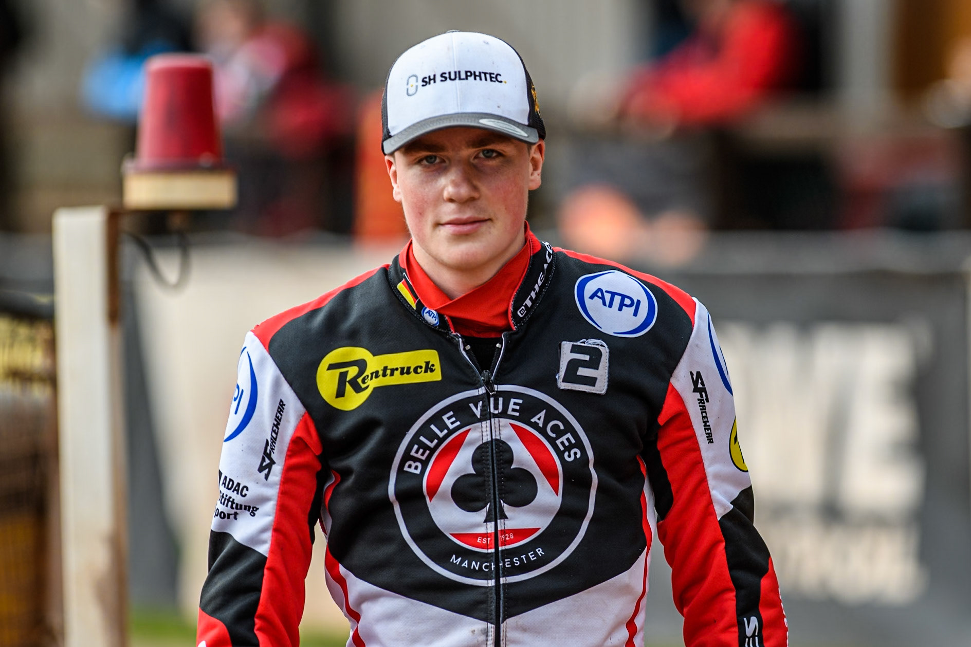 Belle Vue Aces' Norick Blodorn during the Rowe Motor Oil Premiership match between Leicester Lions and Belle Vue Aces at the Pidcock Motorcycles Arena, Leicester on Thursday 25th July 2024. (Photo: Ian Charles | MI News)