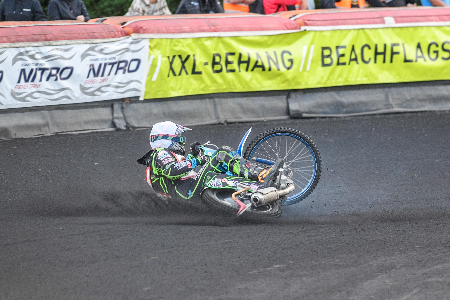 Jeffrey Sijbesma of The Netherlands fall  during the Golden JOPA Helmet at Sportpark Veenoord, Veenoord, Netherlands on Saturday 21st September 2024. (Photo: Ian Charles | MI News)