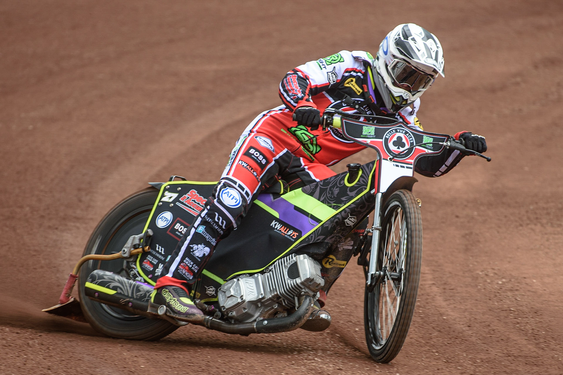 Photo: Ian CharlesTom Brennan in actionBelle Vue Press &amp; Practice Day, National Speedway Stadium, Manchester Thursday  13  May  2021