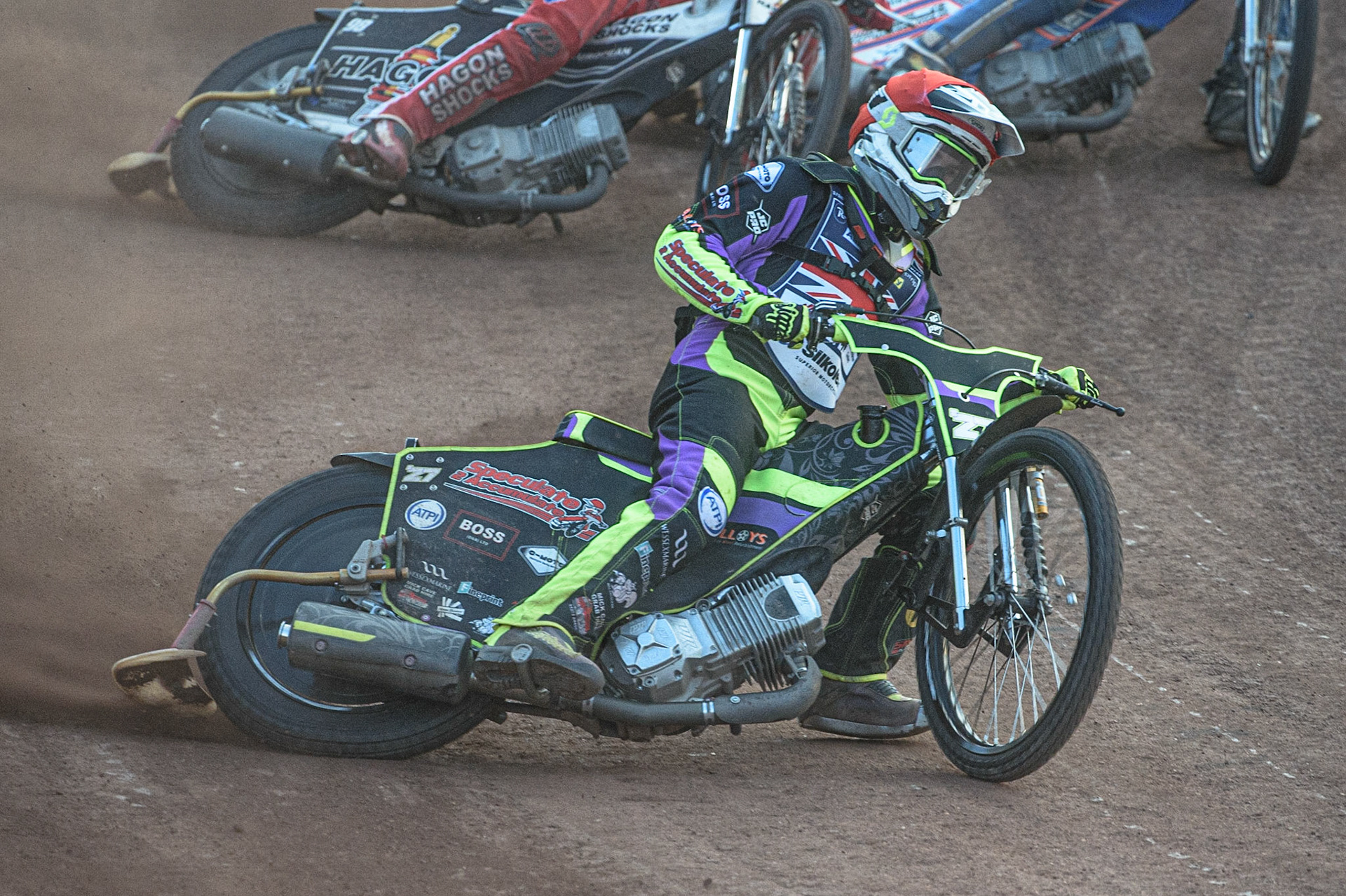 GLASGOW, UK. JUNE 19TH.  Tom Brennan (Reserve) (Great Britain) in action  during the FIM Speedway Grand Prix Qualifying Round at the Peugeot Ashfield Stadium, Glasgow on Saturday 19th June 2021. (Credit: Ian Charles | MI News)