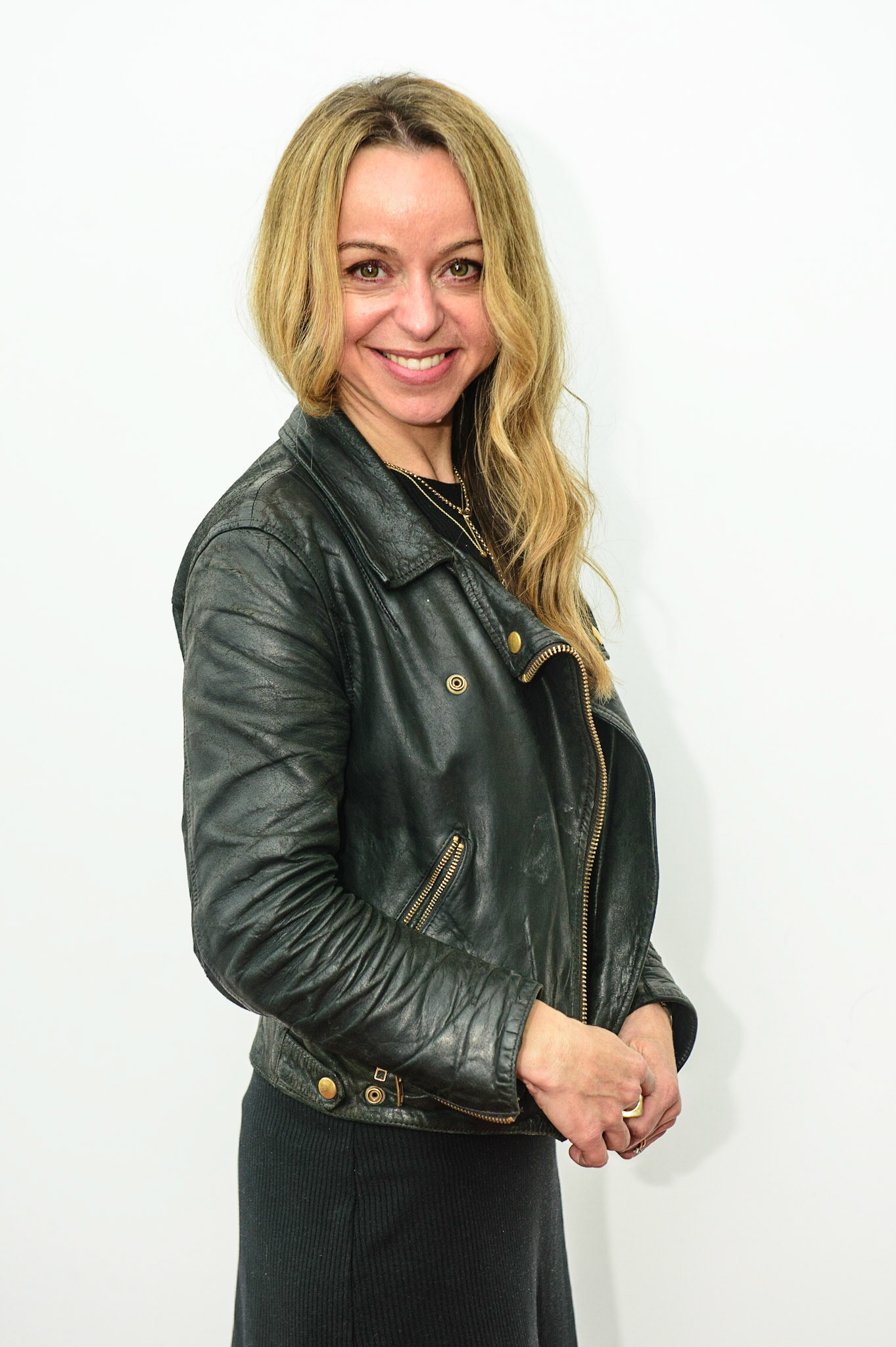 MANCHESTER, UK. APRIL 12TH: Eurosport Speedway Presenter Abi Stephens at the Discovery Networks Eurosport Speedway Season Launch at the National Speedway Stadium, Manchester on Tuesday 12th April 2022 (Credit: Ian Charles | MI News)