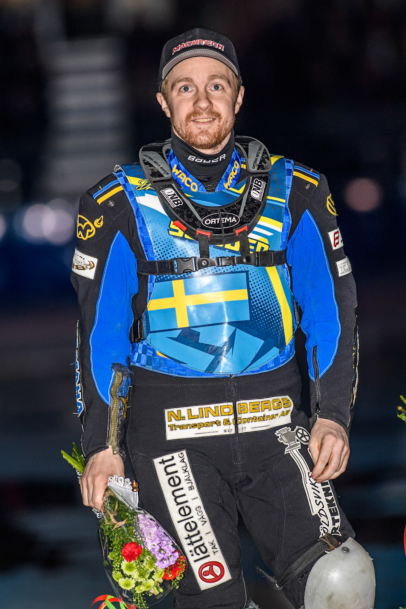 Martin Haarahiltunen (199) of Sweden during the FIM Ice Speedway Gladiators World Championship, Final 3 at the Ice Stadium, Thialf, Heerenveen on Saturday 5th April 2025. (Photo: Ian Charles | MI News)