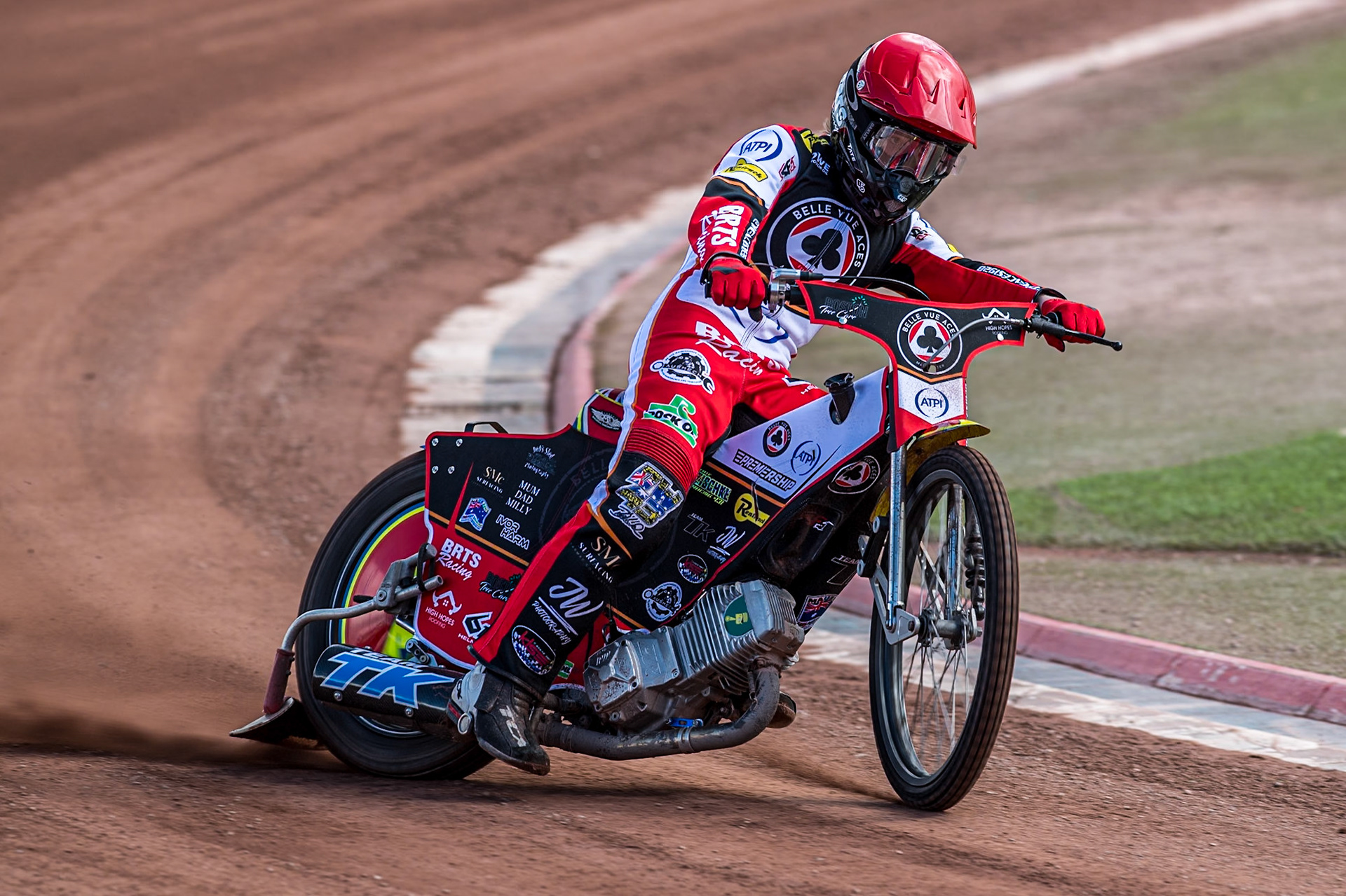 Tate Zischke in action during the Belle Vue Aces Media Day at the National Speedway Stadium, Manchester on Wednesday 12th March 2025. (Photo: Ian Charles | MI News)