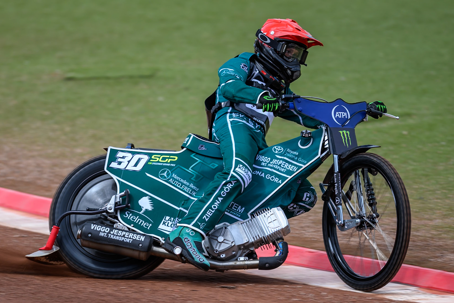 Leon Madsen (30) of Denmark during practice for the ATPI  FIM Speedway GP of Manchester at the National Speedway Stadium, Manchester on Friday 5th June 2026. (Photo: Ian Charles | MI News)