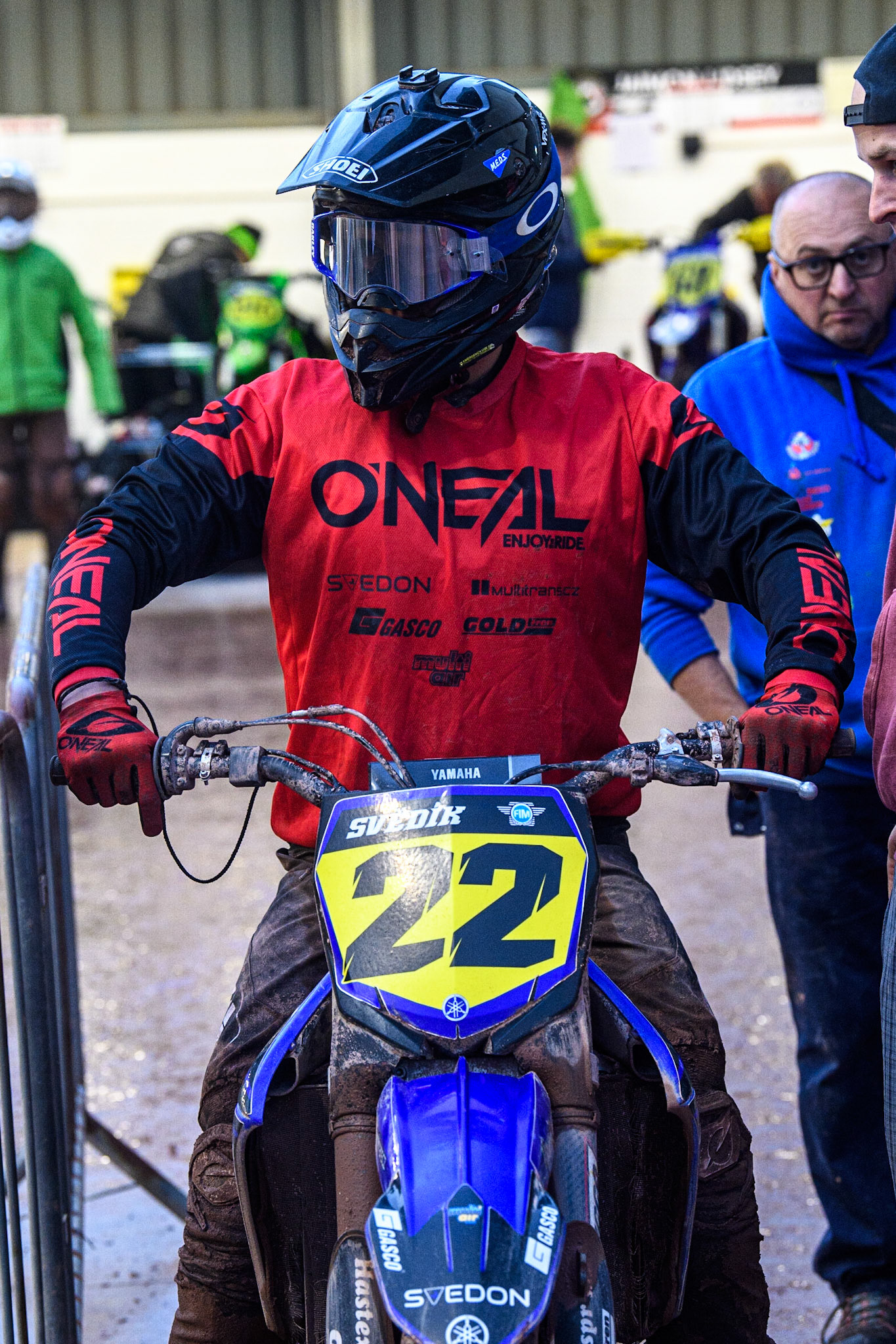 Ondřej Svědík (22) from Czech Rep. waits to go out during the FIM World Flat Track Championship Round 1 at the National Speedway Stadium, Manchester on Saturday 5th August 2023. (Photo: Ian Charles | MI News)