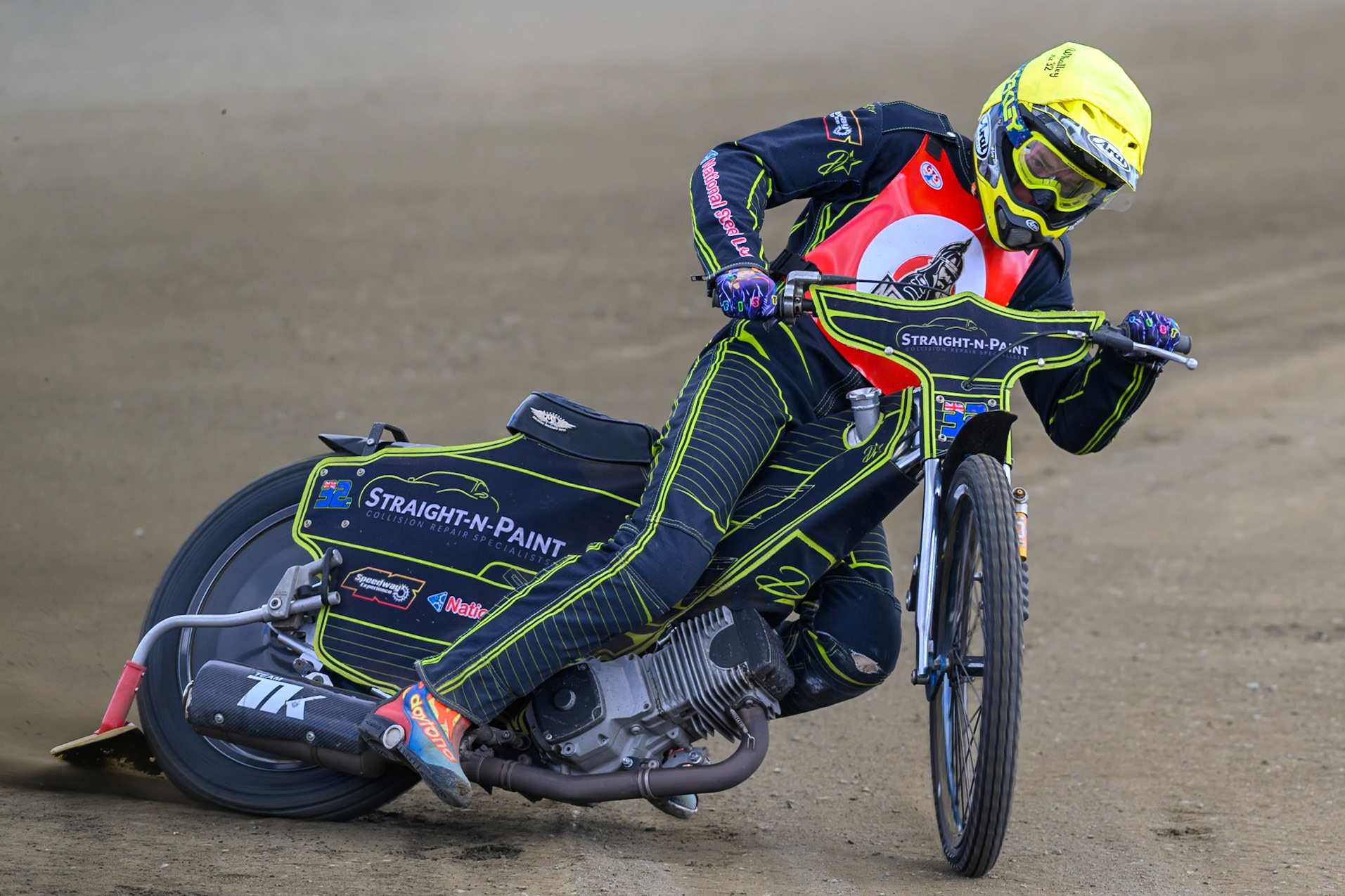 Ben Whalley of NDL Nomads    in action during the  Challenge match between Buxton Bulls and NDL Nomads at Hi-Edge Speedway, Buxton on Sunday 19th April 2026. (Photo: Ian Charles | MI News)