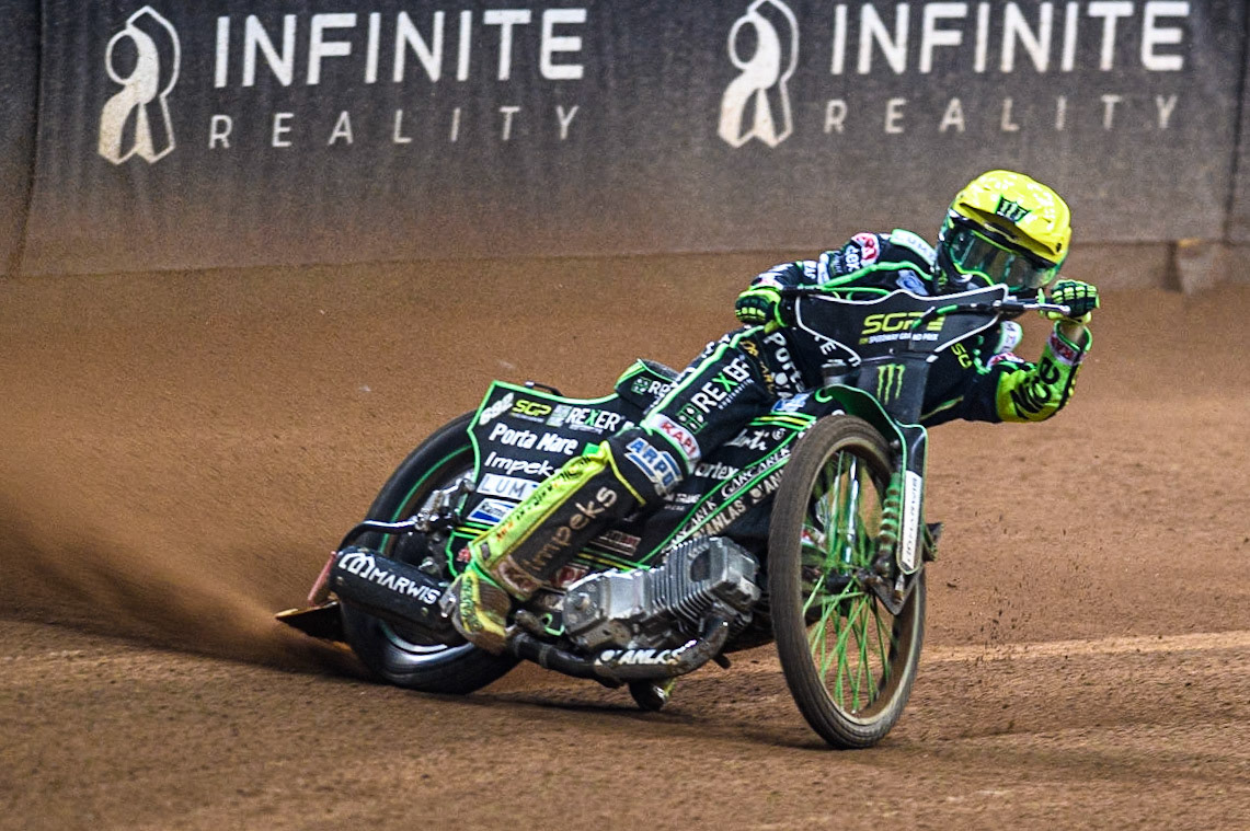 Patryk Dudek (692) in action for during the FIM Speedway Grand Prix of Great Britain at the Principality Stadium, Cardiff on Saturday 2nd September 2023. (Photo: Ian Charles | MI News)