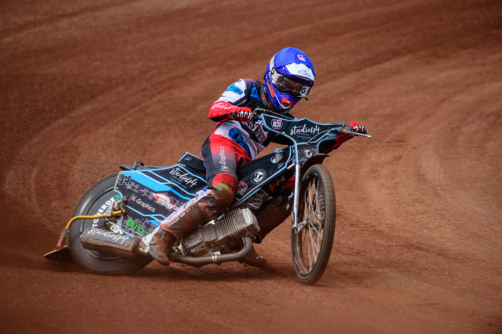 MANCHESTER, UK.  JUN 3RD  Freddy Hodder  in action  for Belle Vue Cool Running Colts  during the National Development League match between Belle Vue Colts and Oxford Chargers at the National Speedway Stadium, Manchester on Friday 3rd June 2022. (Credit: Ian Charles | MI News)